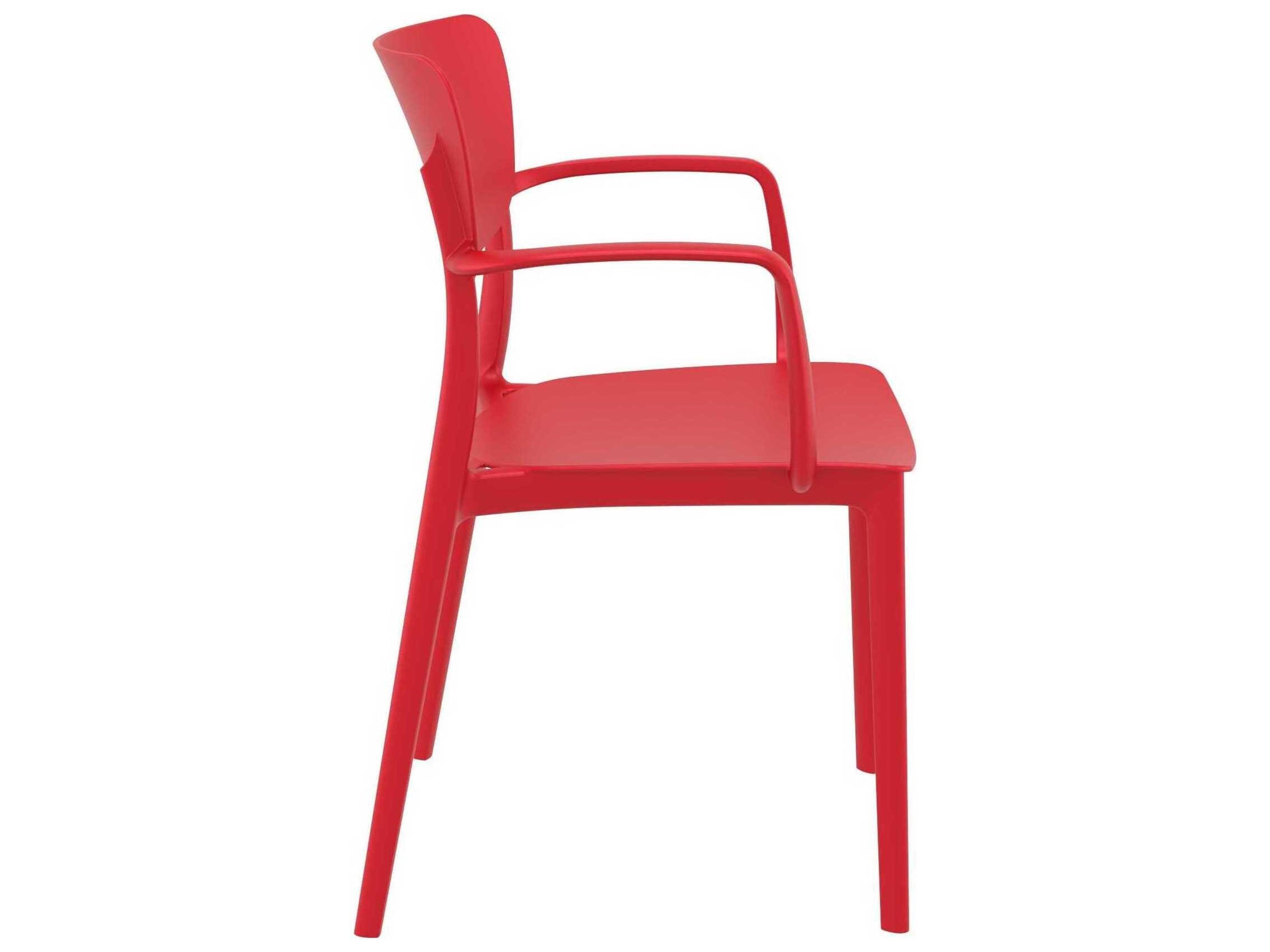 Compamia Lisa Red Polypropylene Resin Dining Chair