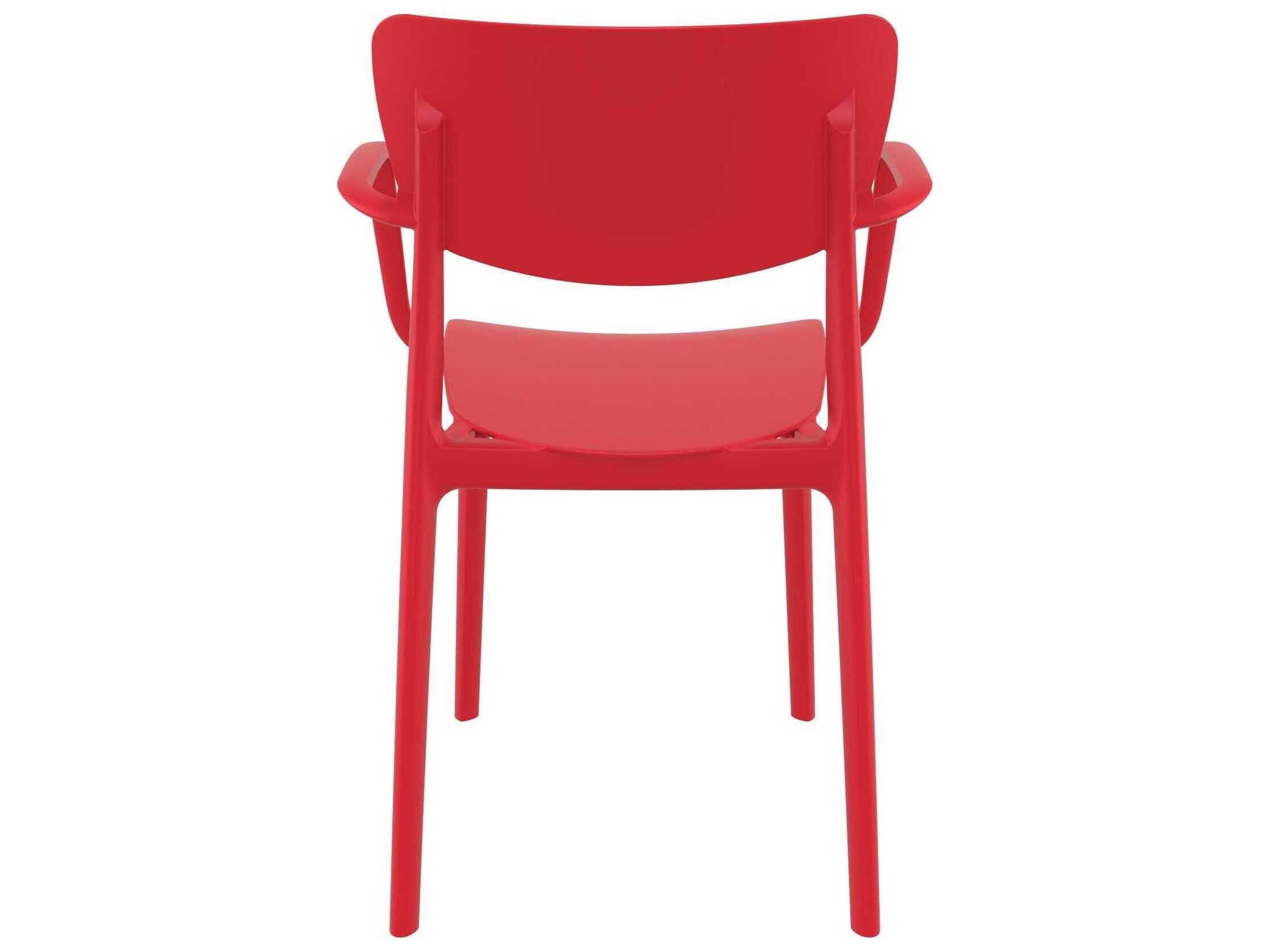 Compamia Lisa Red Polypropylene Resin Dining Chair