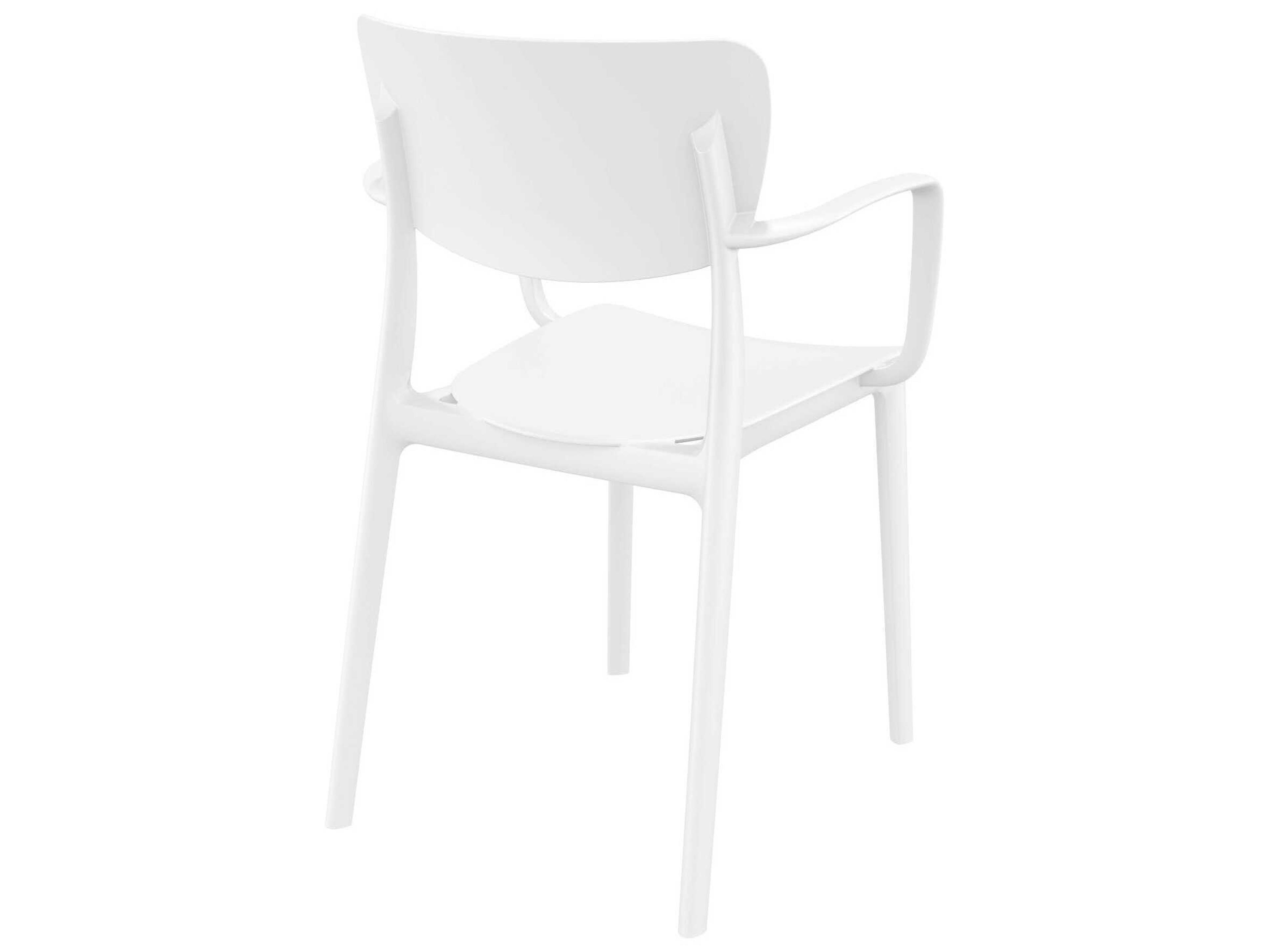 Compamia Lisa White Polypropylene Resin Dining Chair