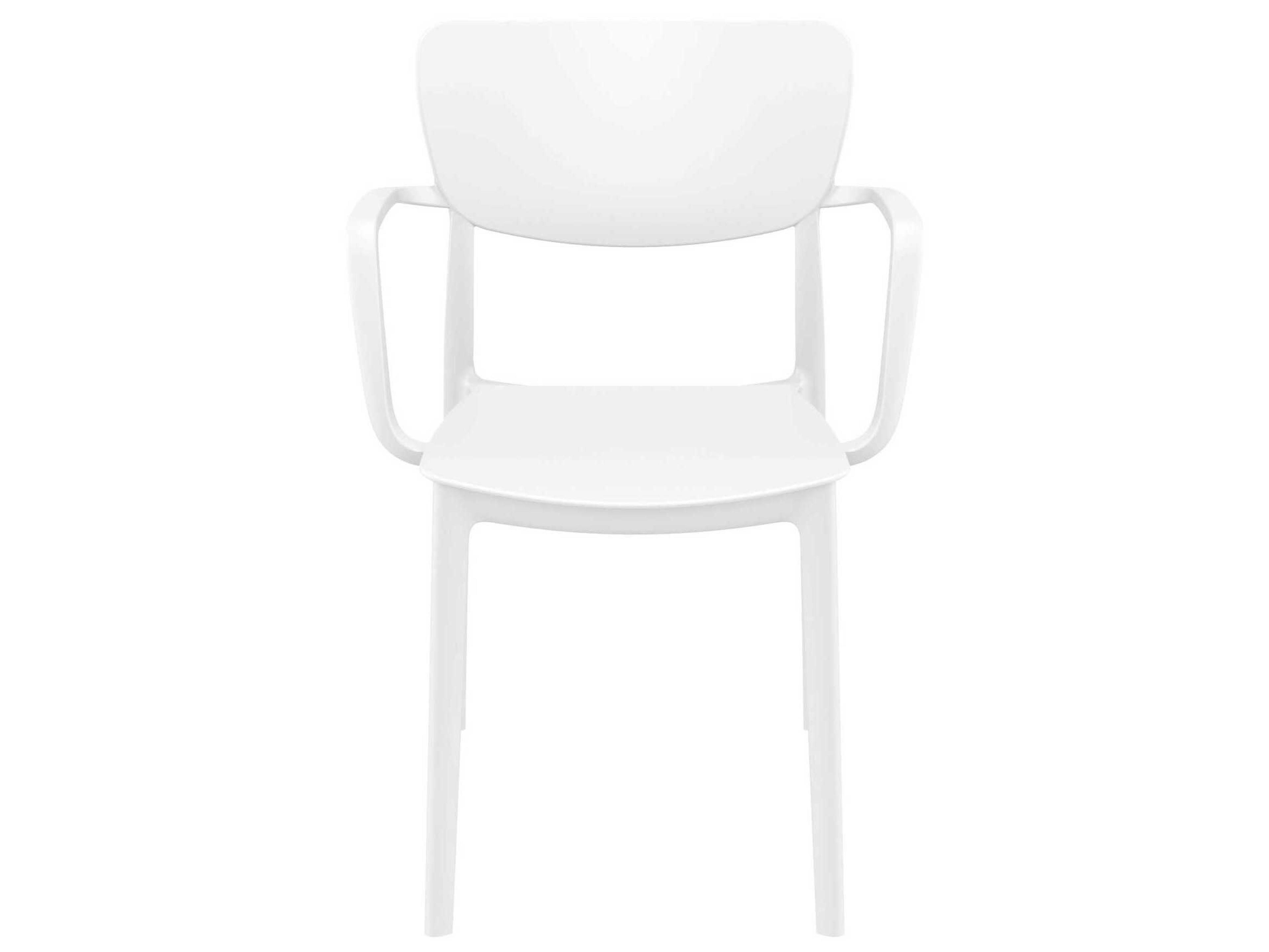 Compamia Lisa White Polypropylene Resin Dining Chair
