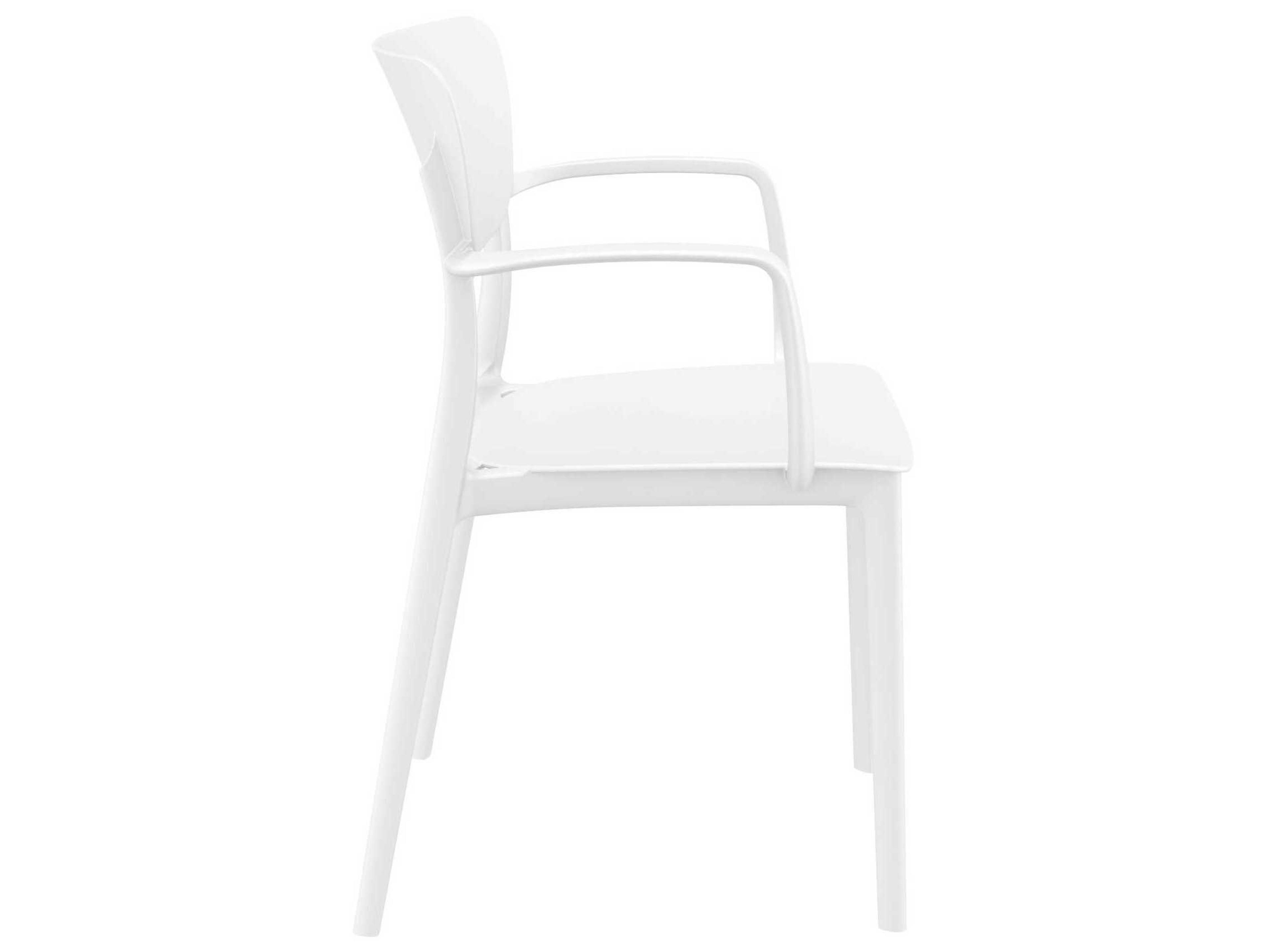 Compamia Lisa White Polypropylene Resin Dining Chair