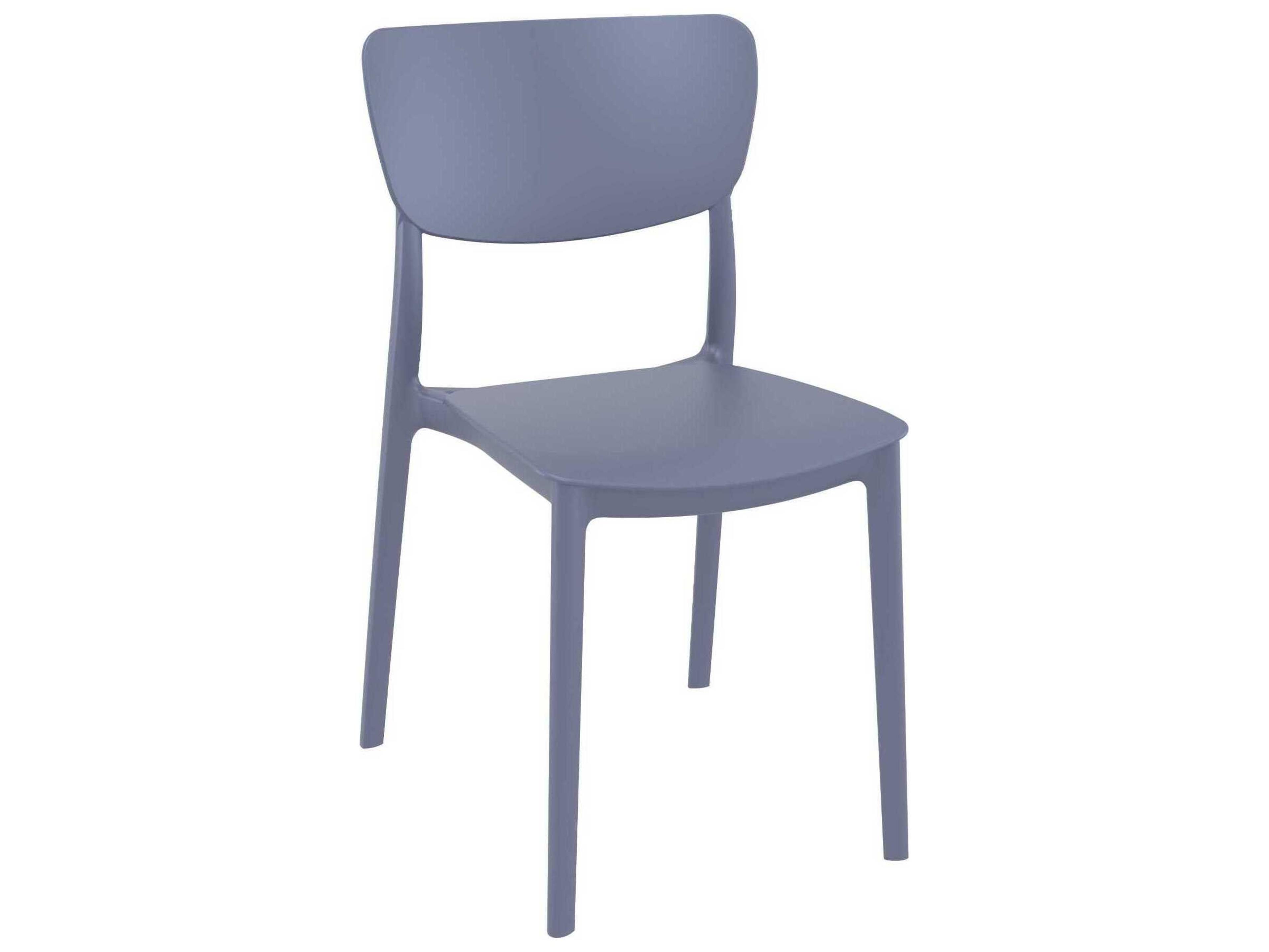 Monna Dark Gray Resin Dining Chair