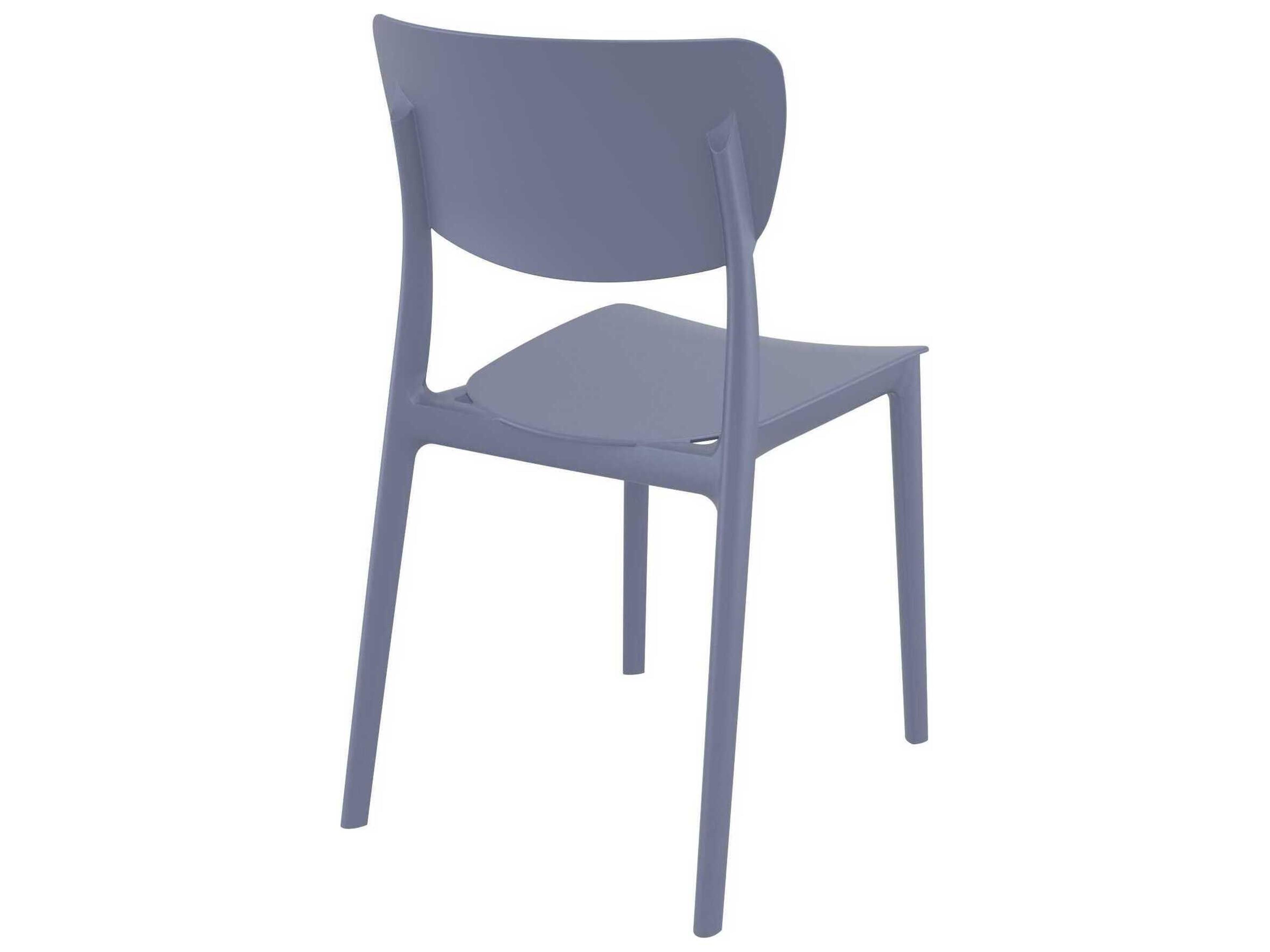 Compamia Monna Dark Gray Resin Dining Chair