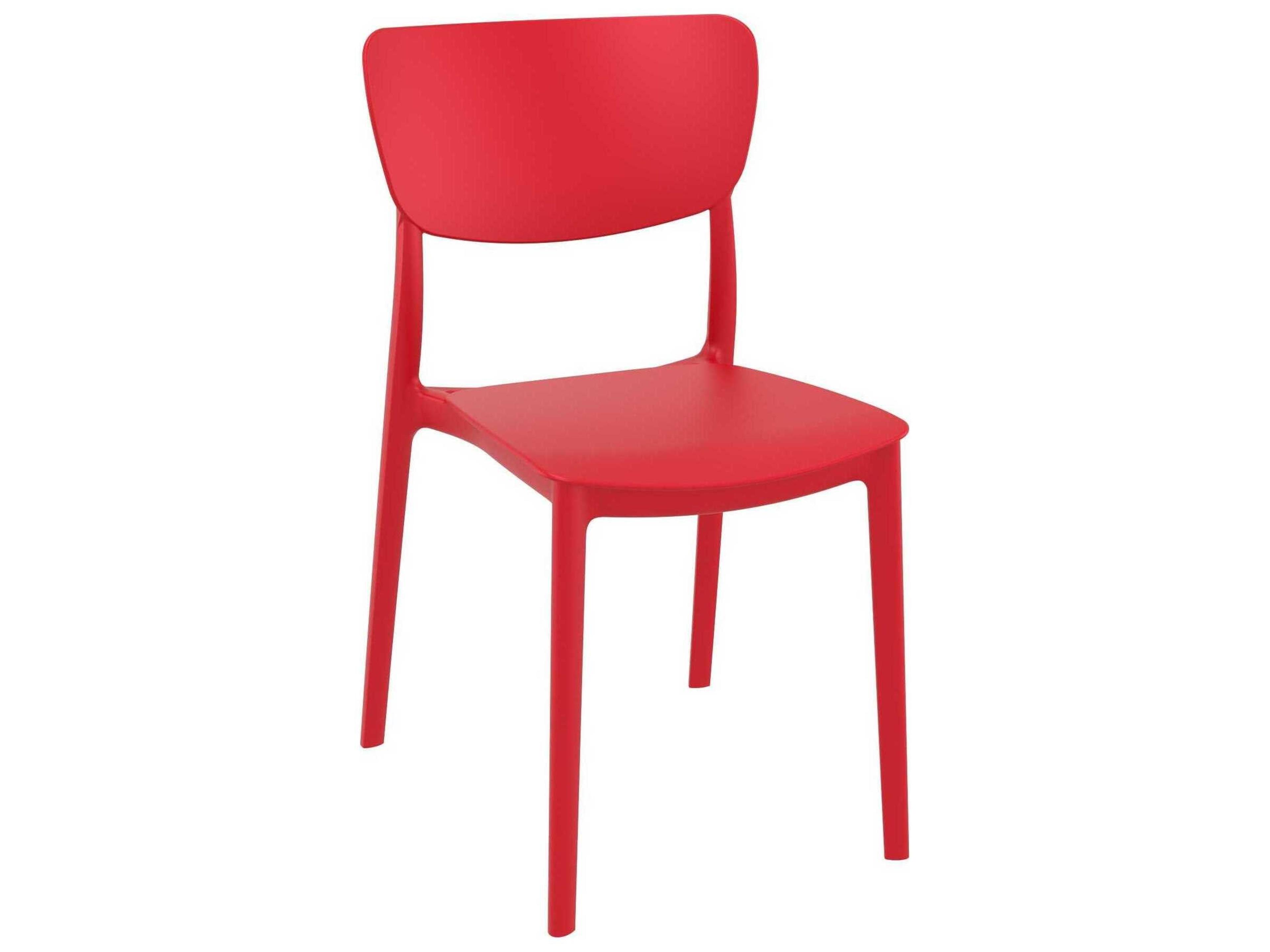Monna Red Resin Dining Chair