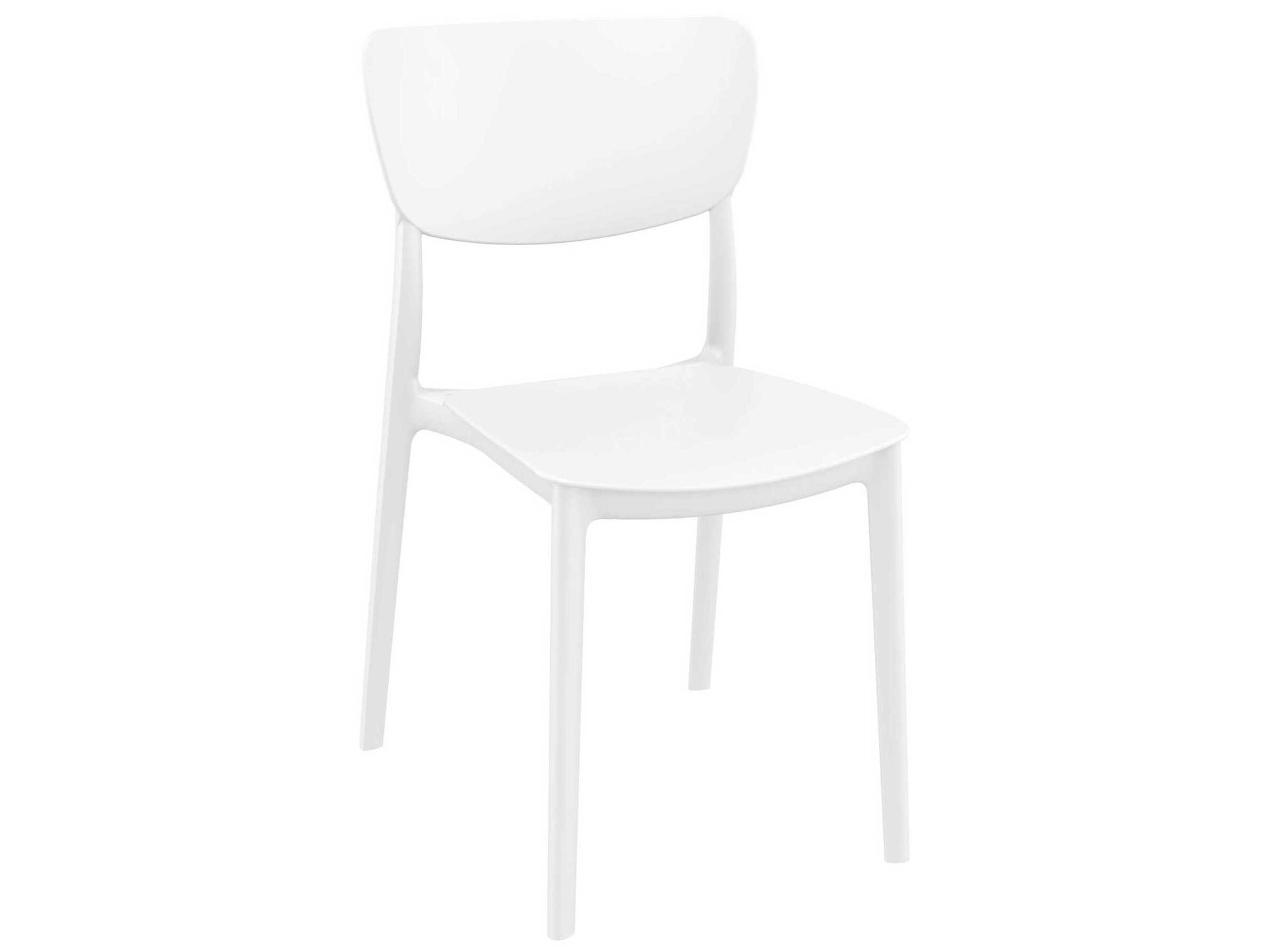 Monna White Resin Dining Chair