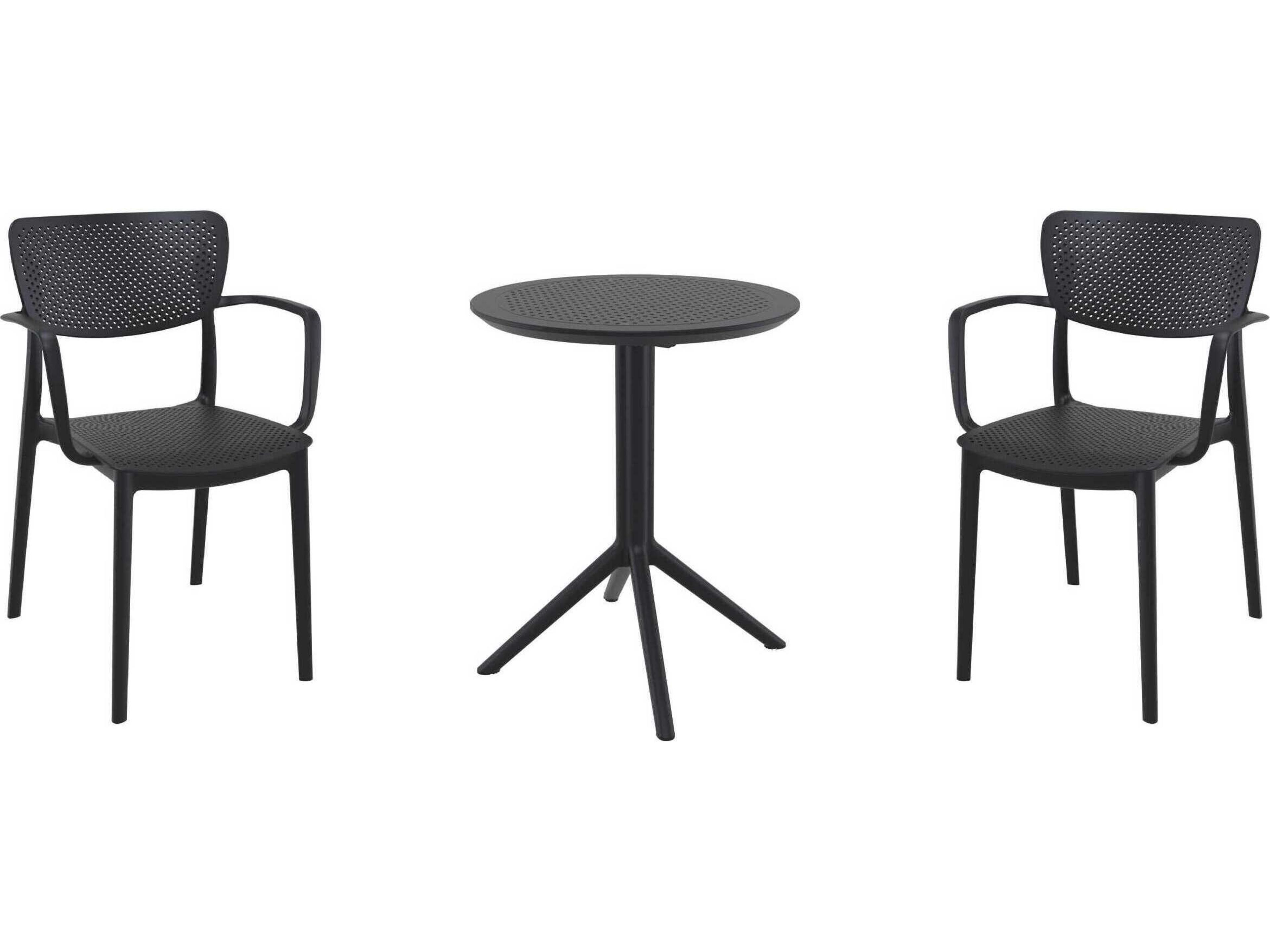 Compamia Loft Black Polypropylene Dining Set