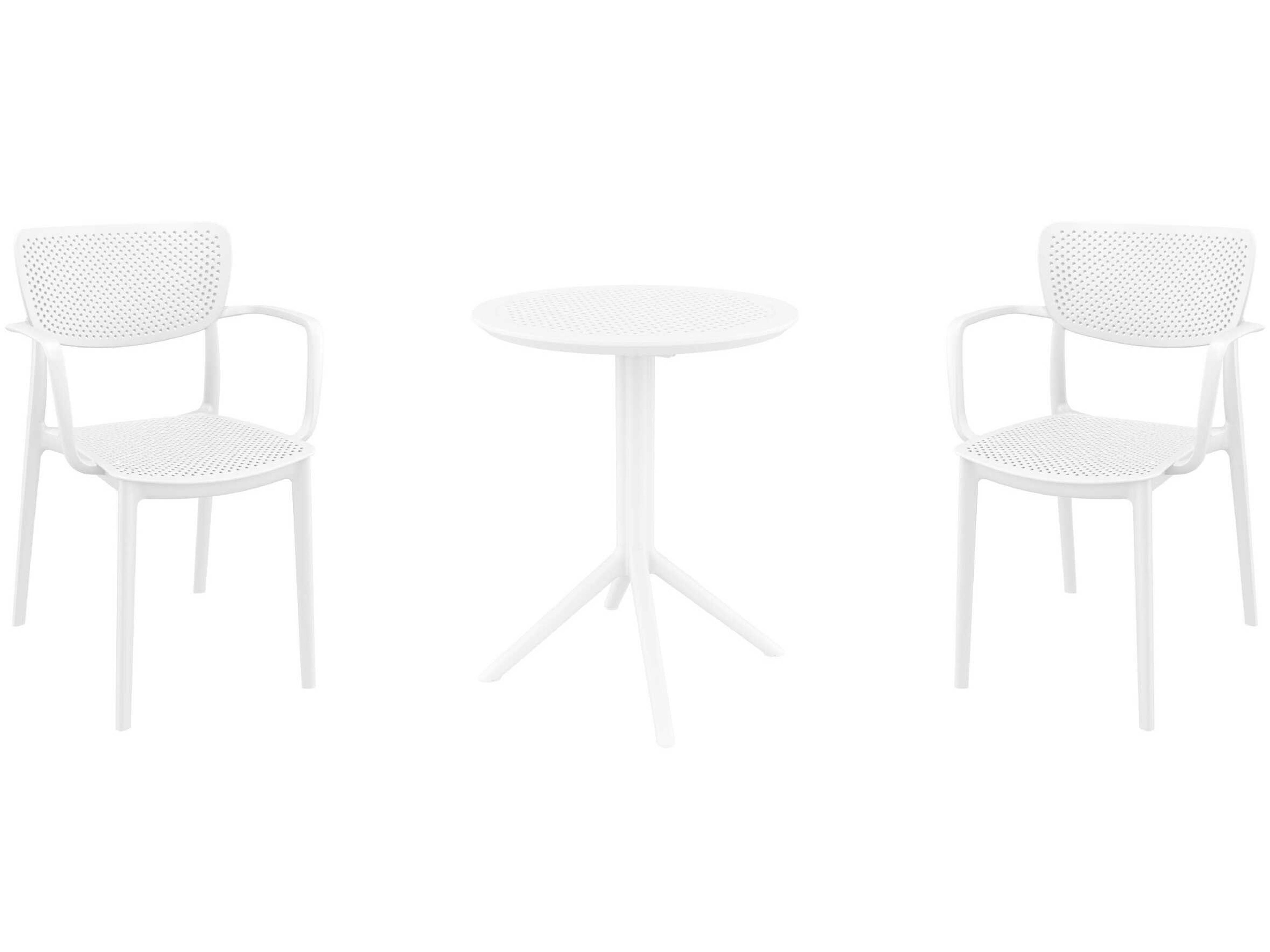 Compamia Loft White Polypropylene Dining Set