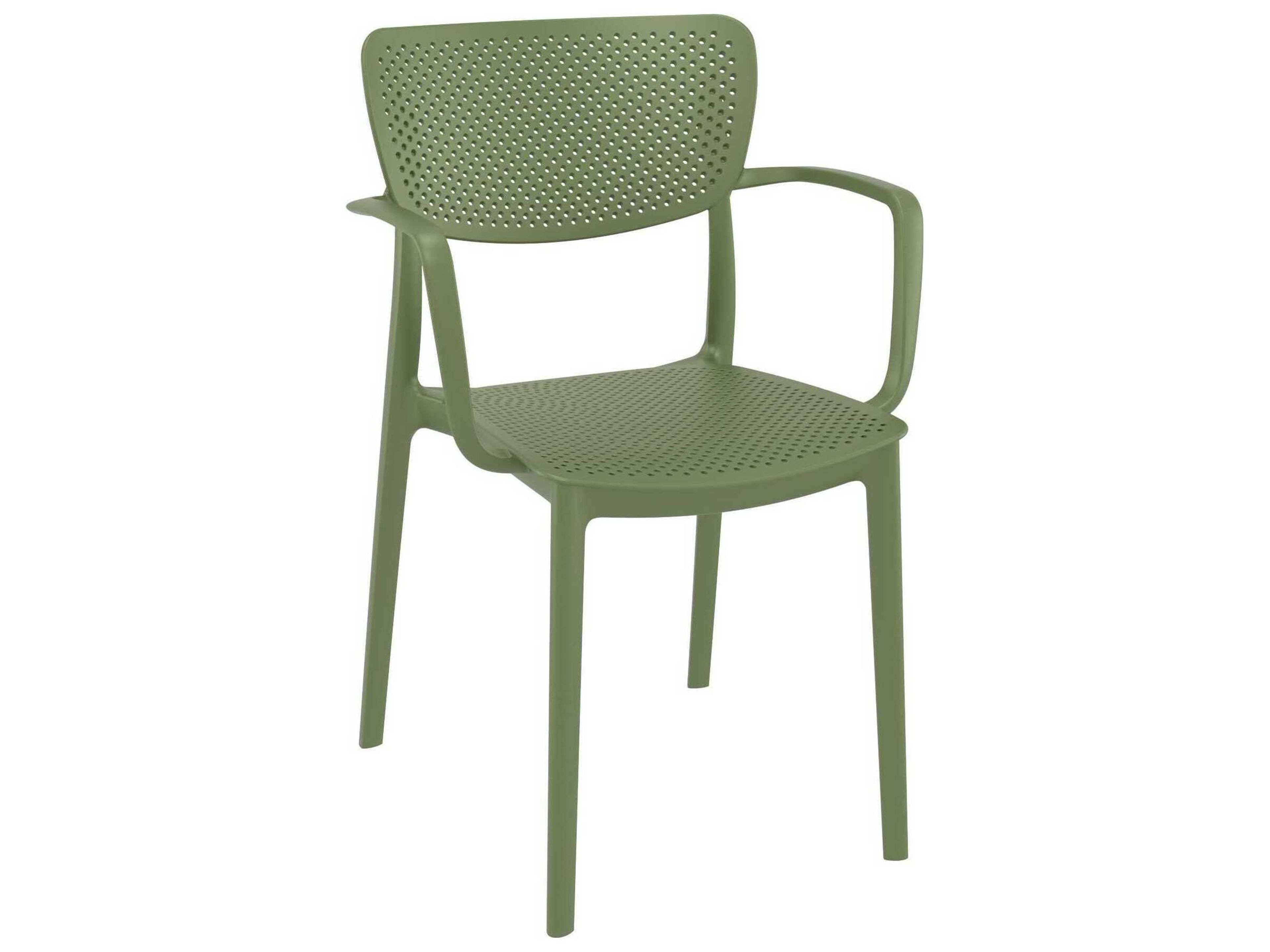 Loft Olive Green Polypropylene Dining Chair