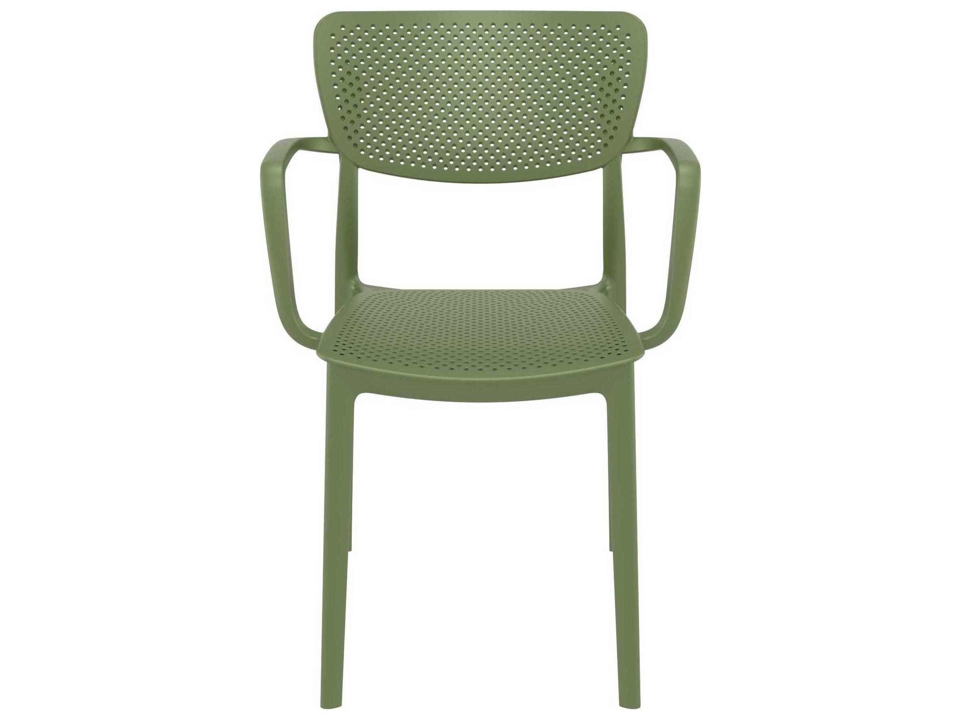 Compamia Loft Olive Green Polypropylene Dining Chair