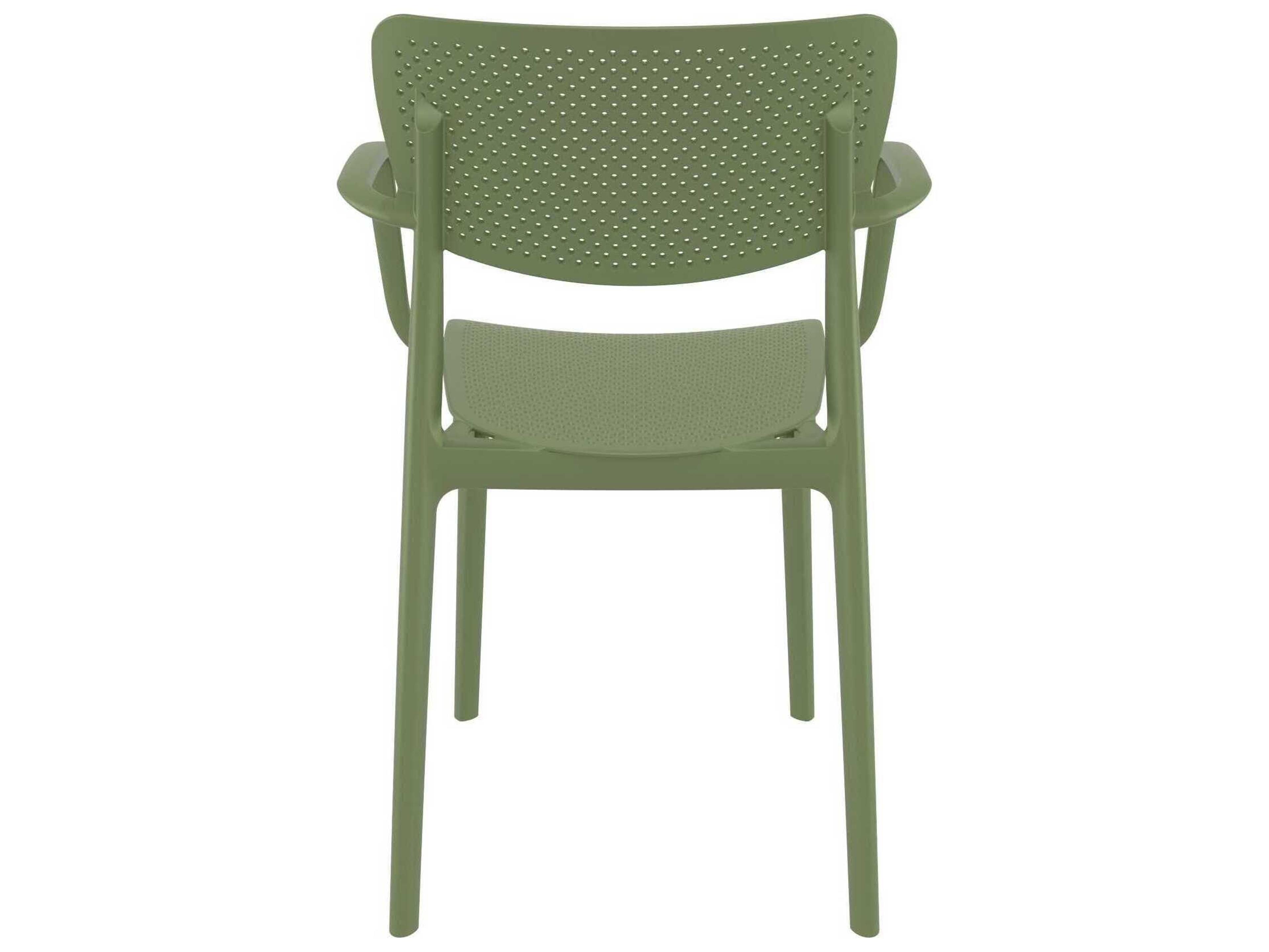 Compamia Loft Olive Green Polypropylene Dining Chair