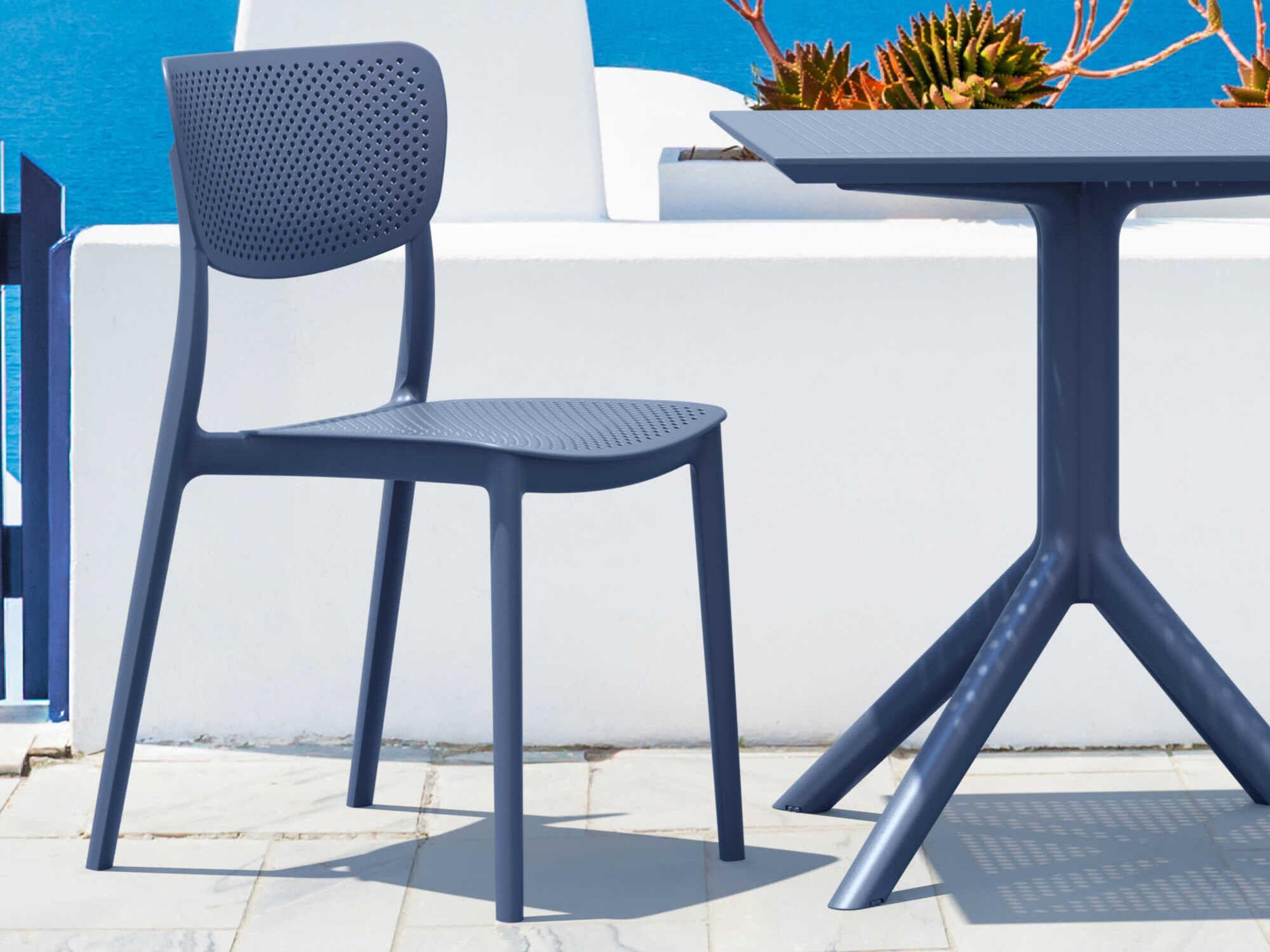 Compamia Lucy Dark Gray Polypropylene Dining Set