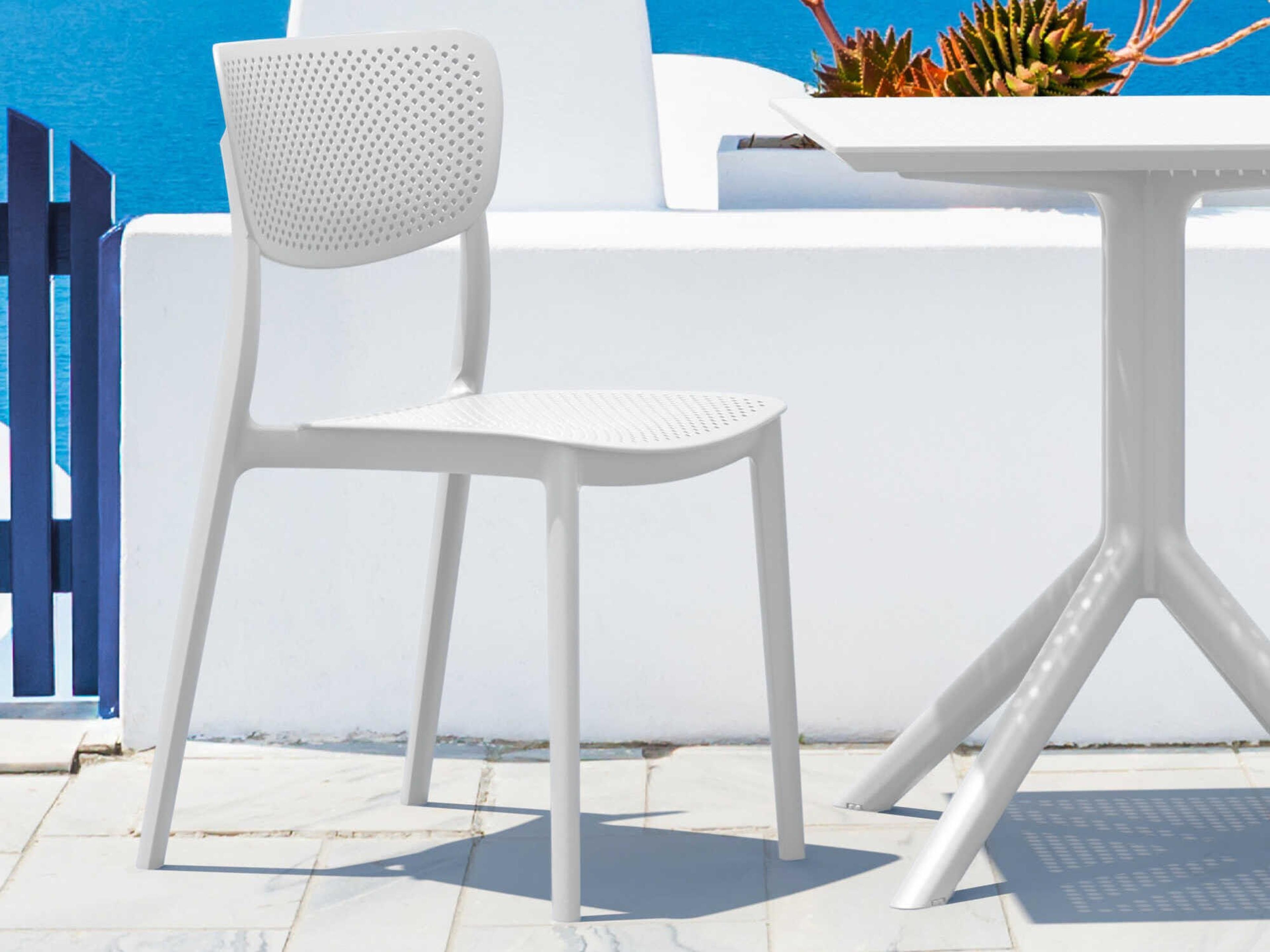 Compamia Lucy White Polypropylene Dining Set