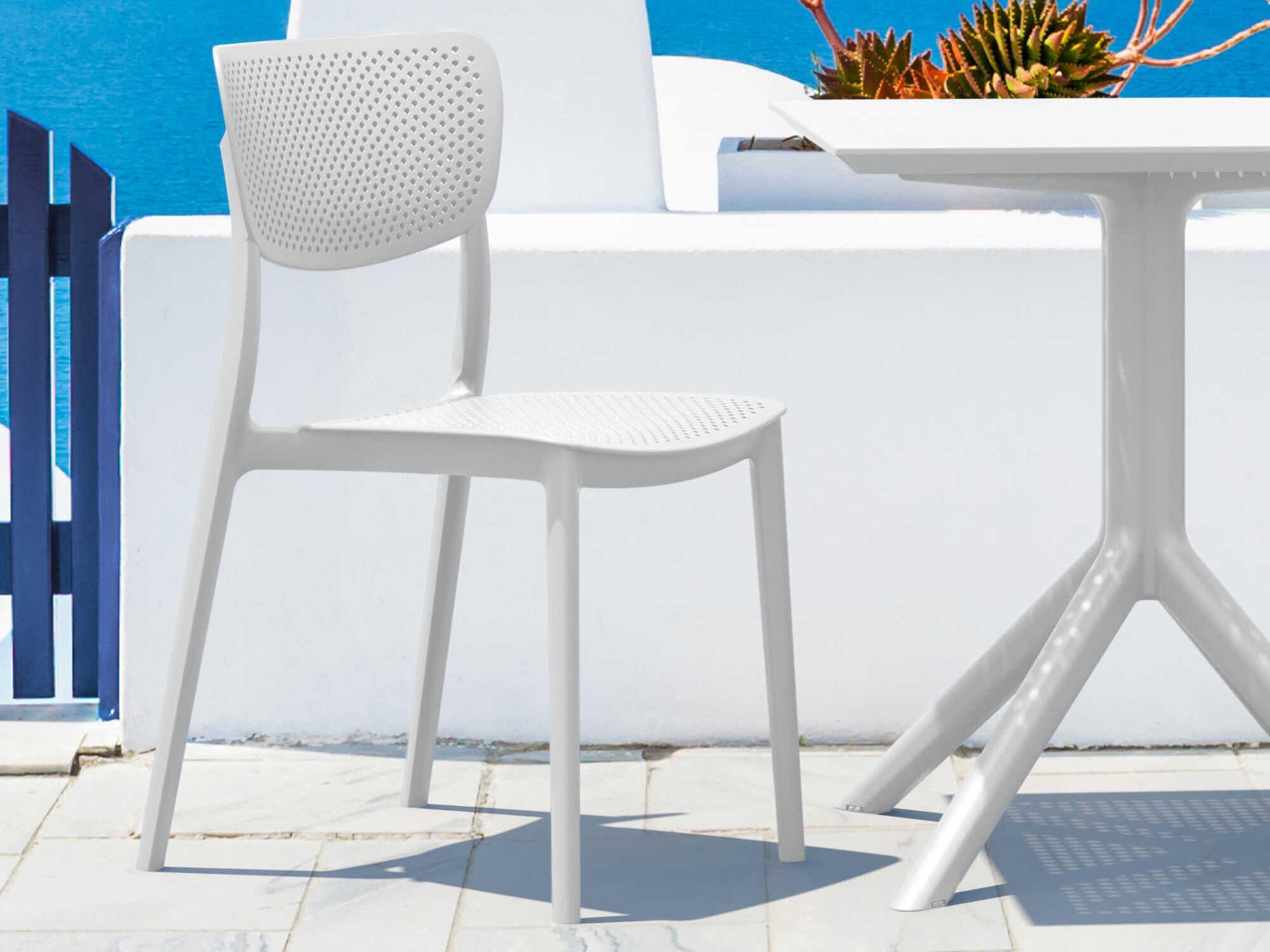 Compamia Lucy White Polypropylene Dining Set