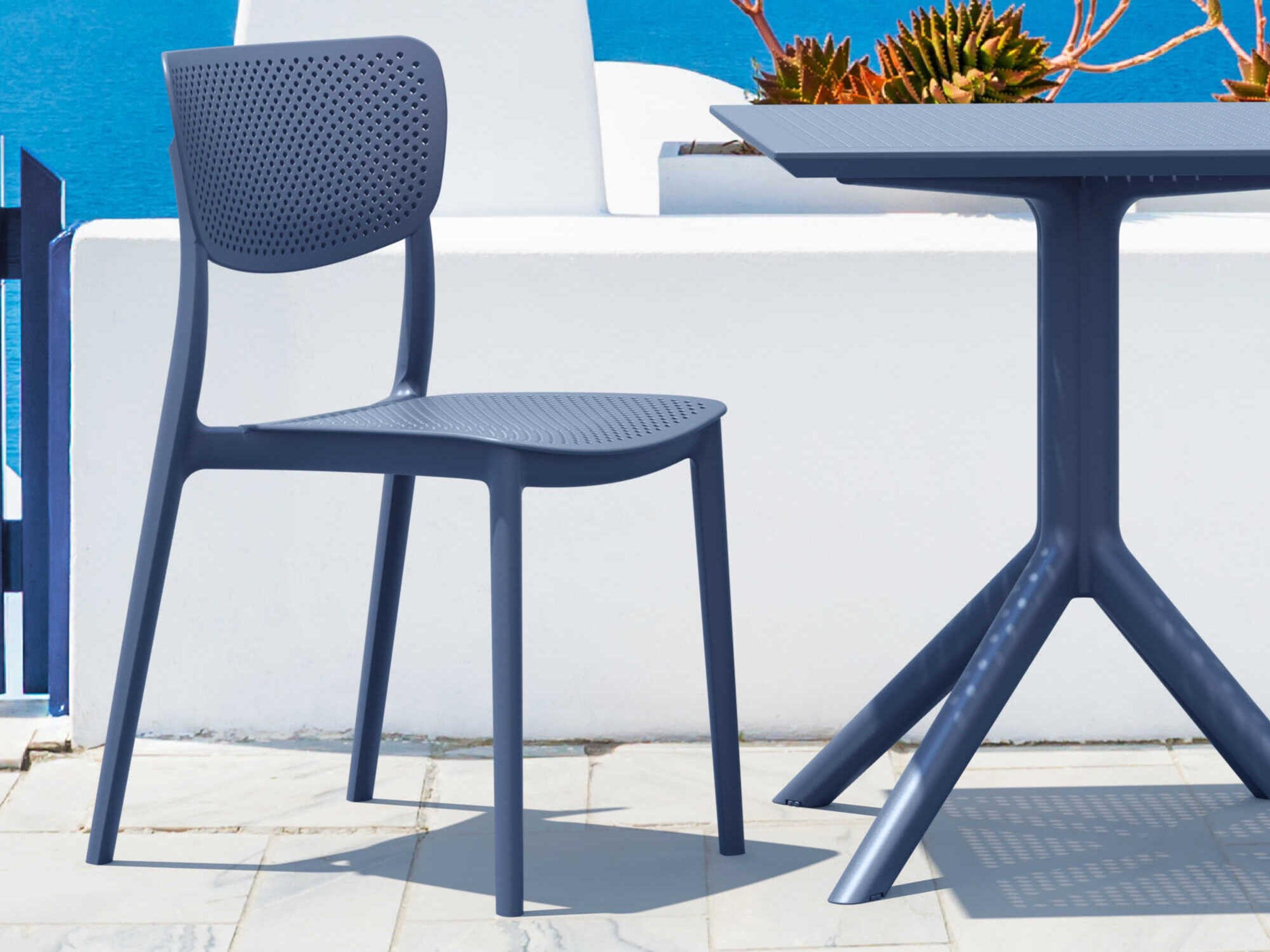 Compamia Lucy Dark Gray Polypropylene Dining Set