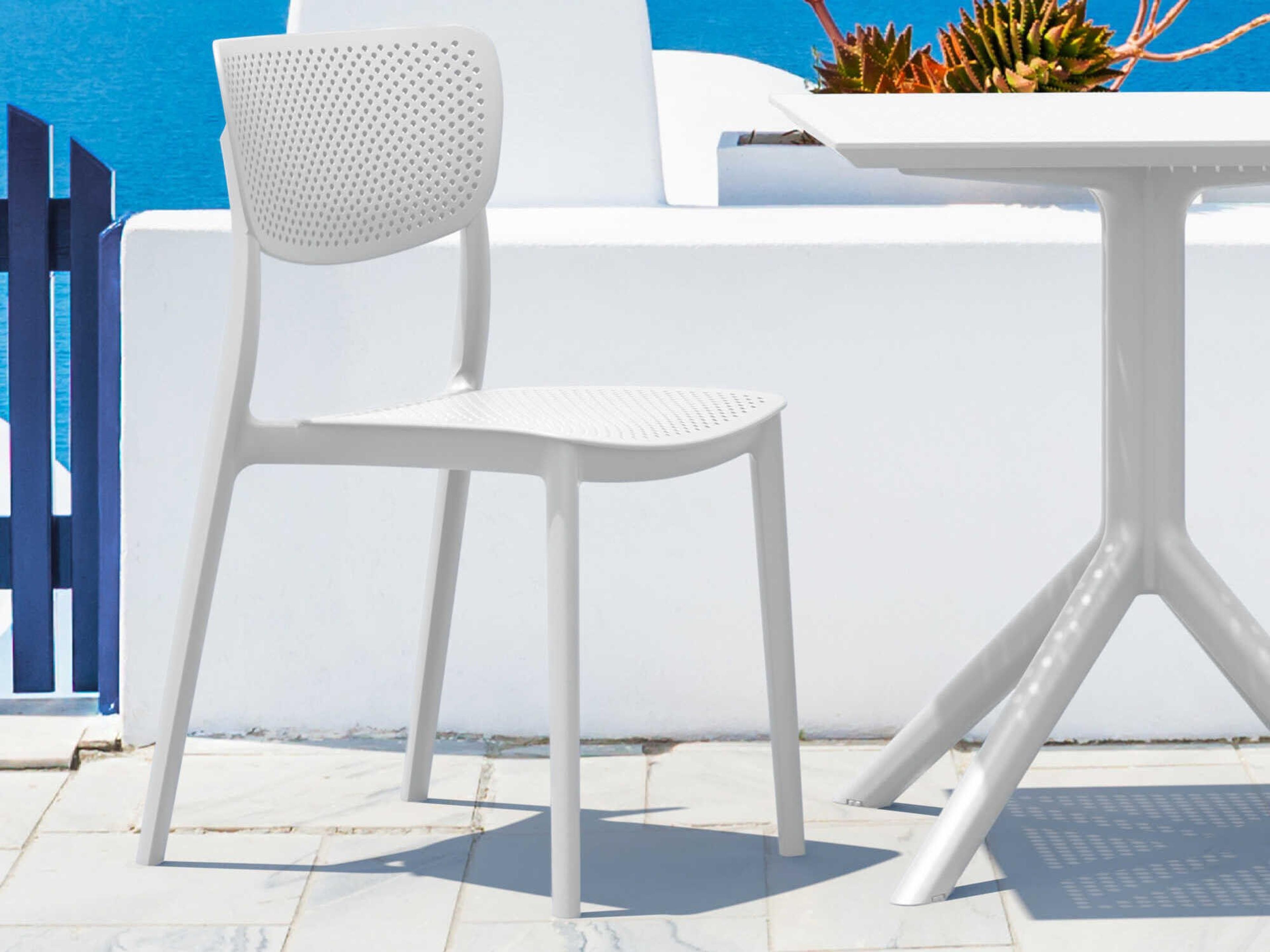 Compamia Lucy White Polypropylene Dining Set