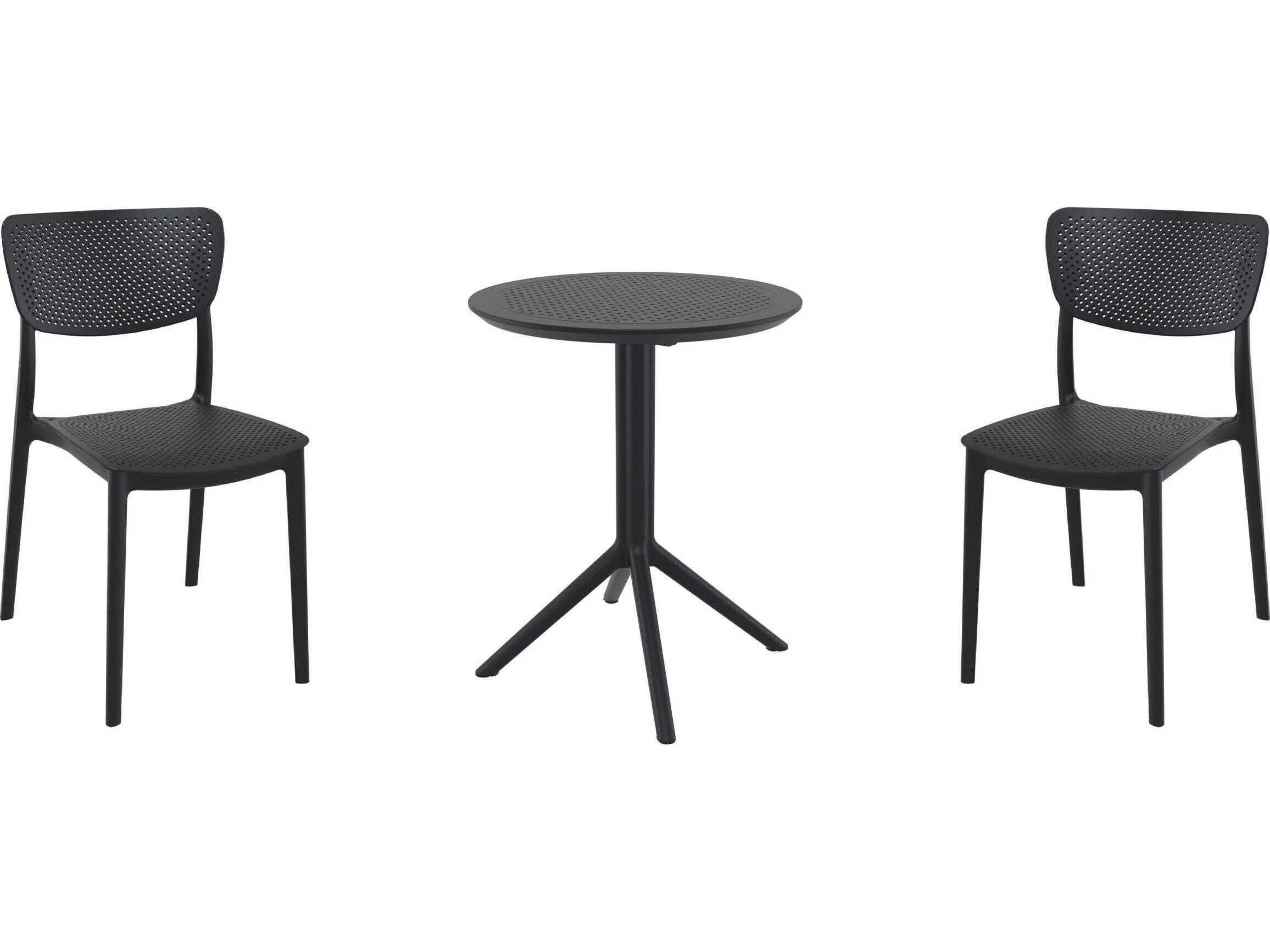 Compamia Lucy Black Polypropylene Dining Set