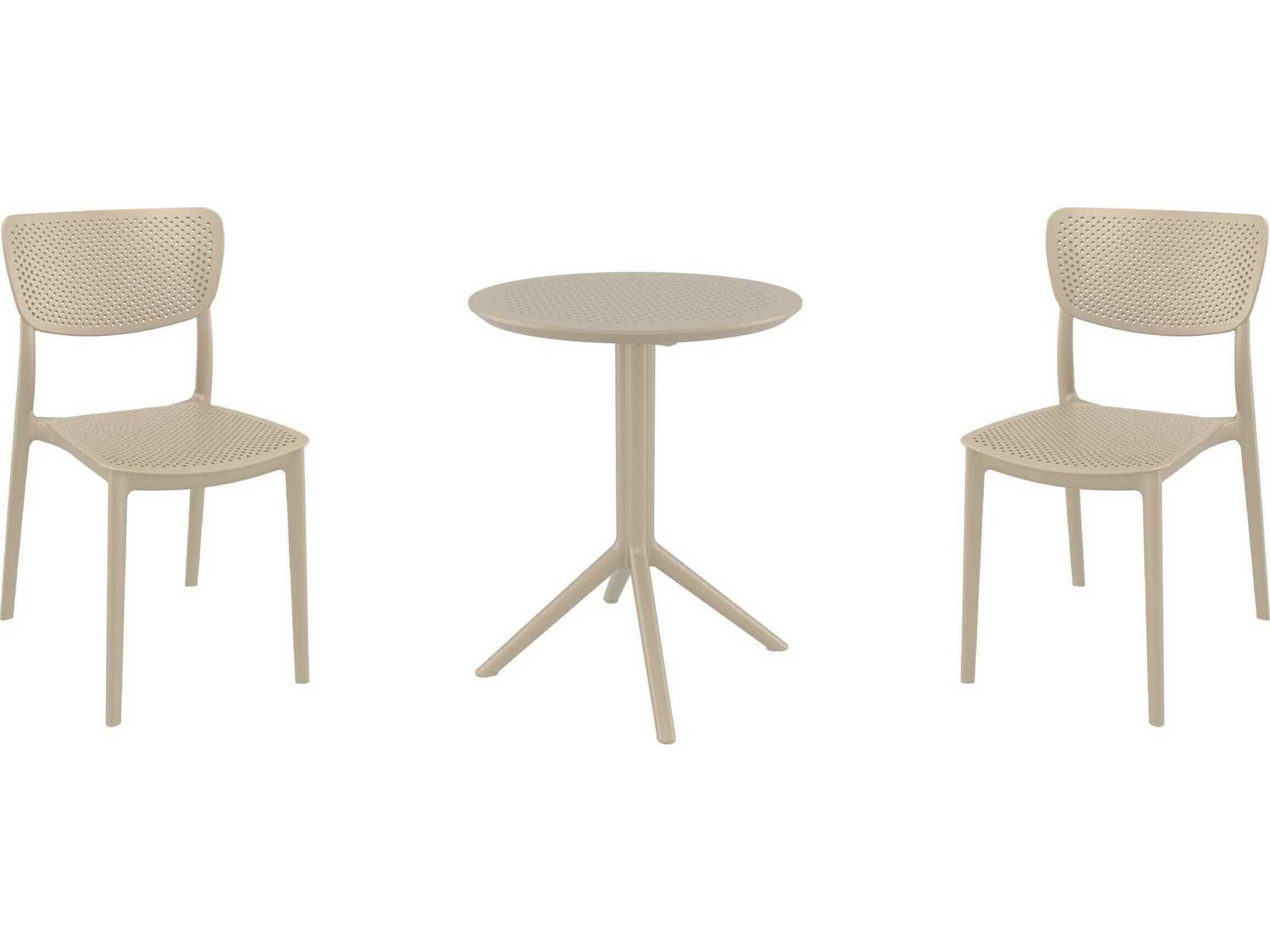 Compamia Lucy Taupe Polypropylene Dining Set