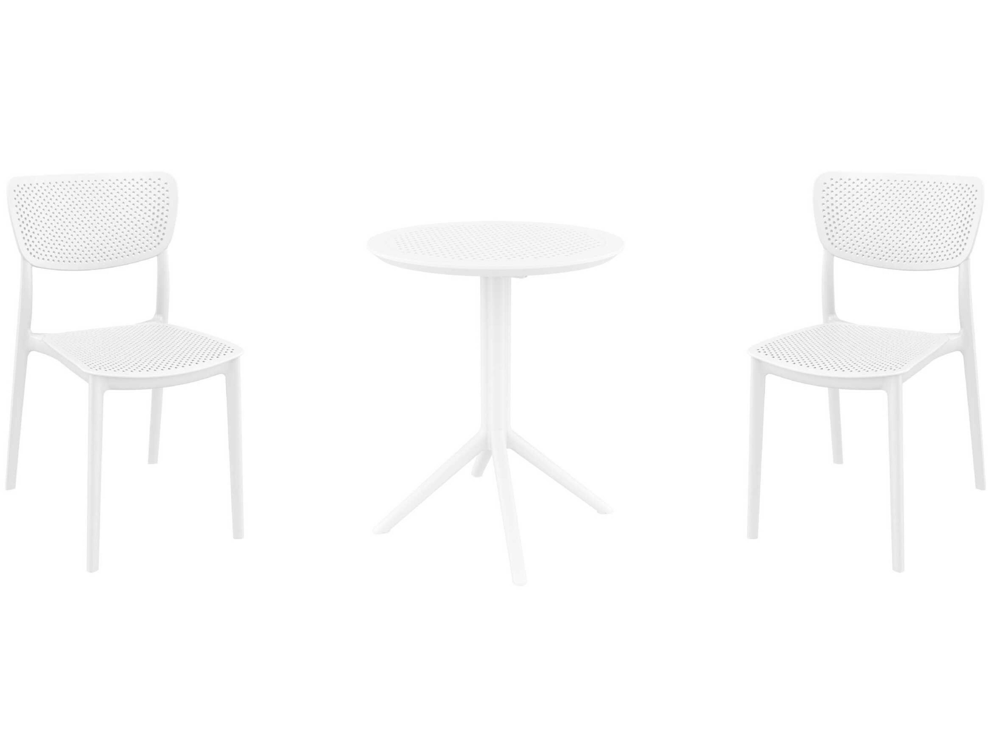 Compamia Lucy White Polypropylene Dining Set