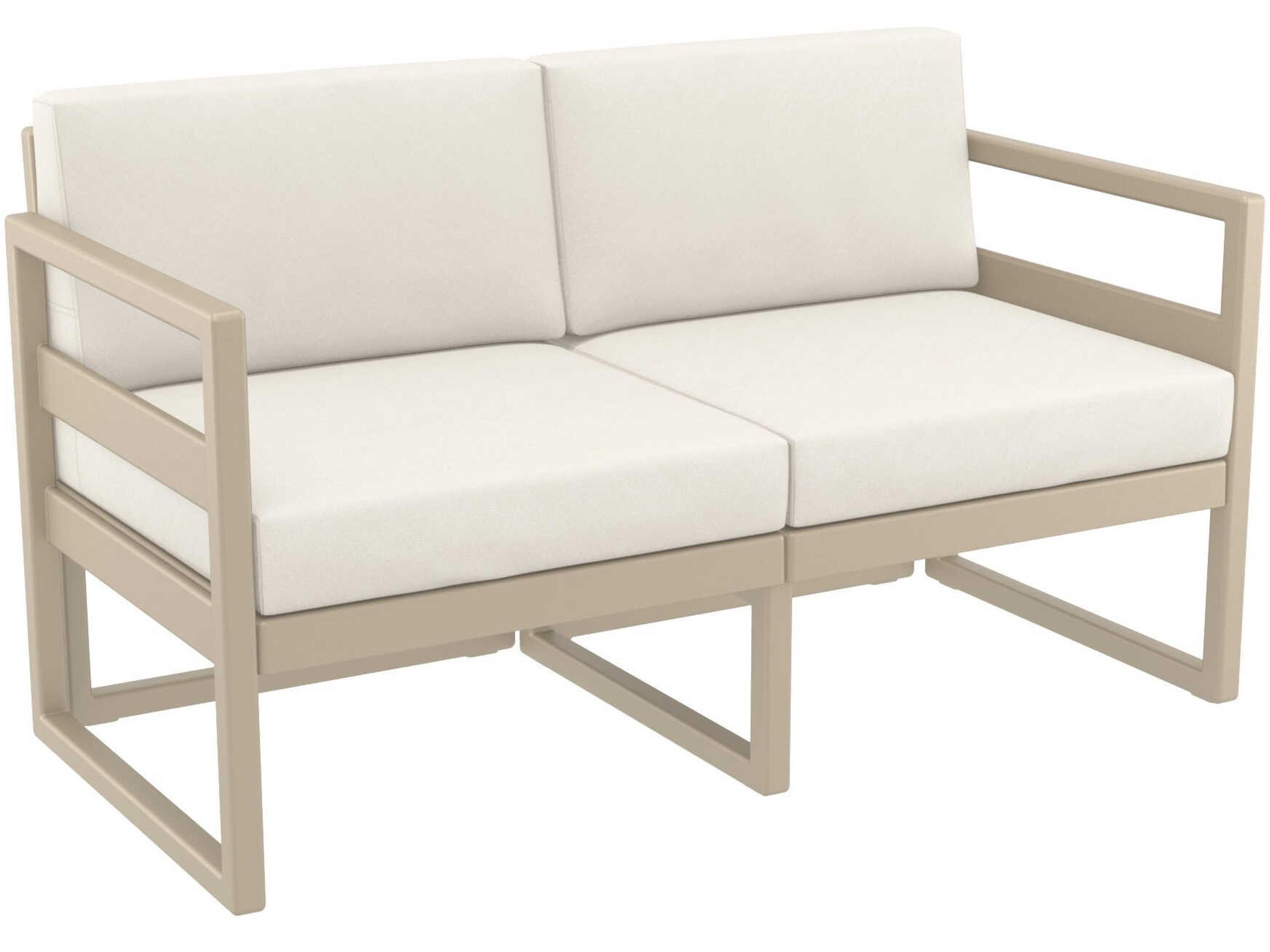 Compamia Mykonos Taupe Resin Cushion Loveseat