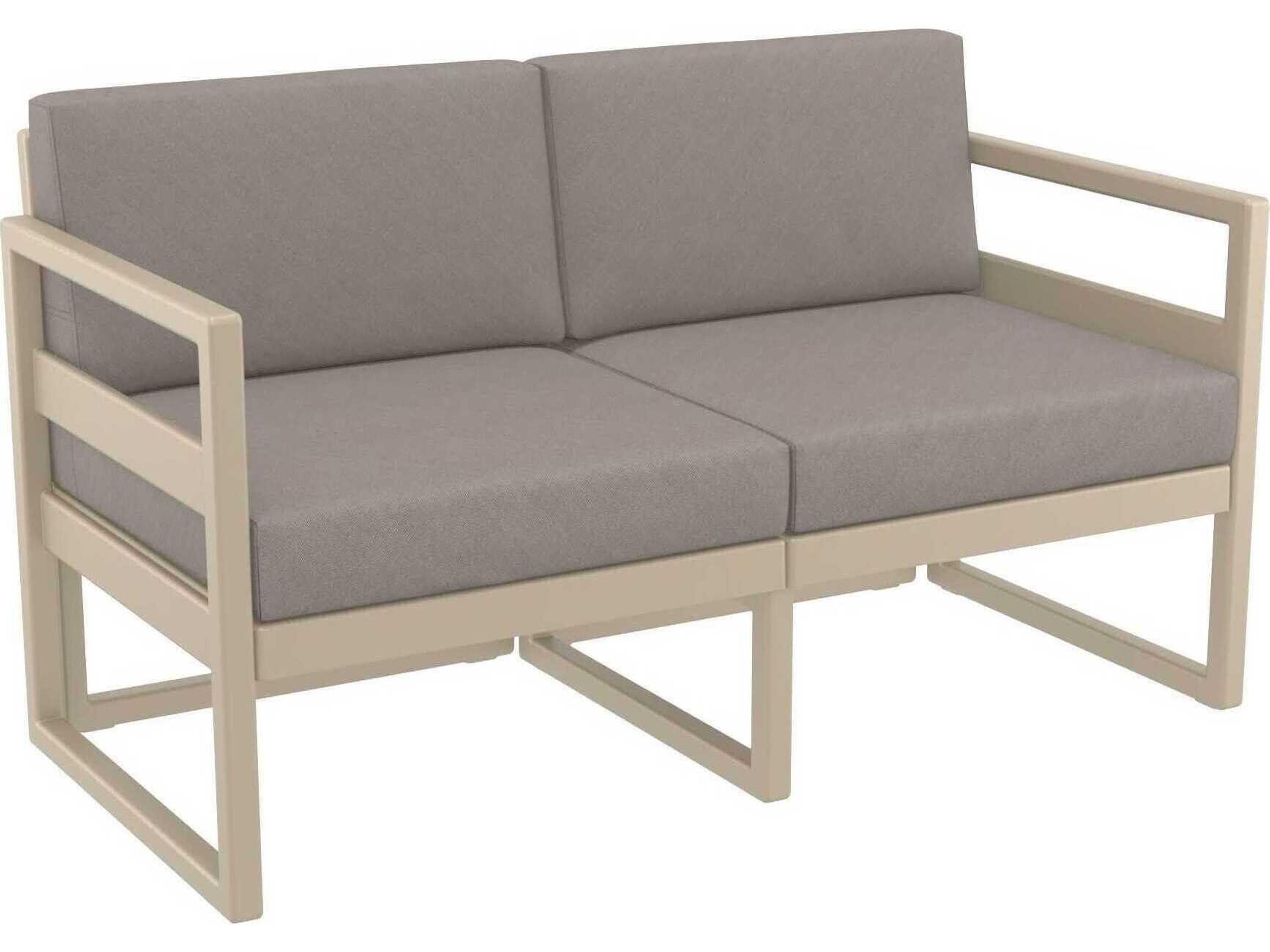 Compamia Mykonos Taupe Resin Cushion Loveseat