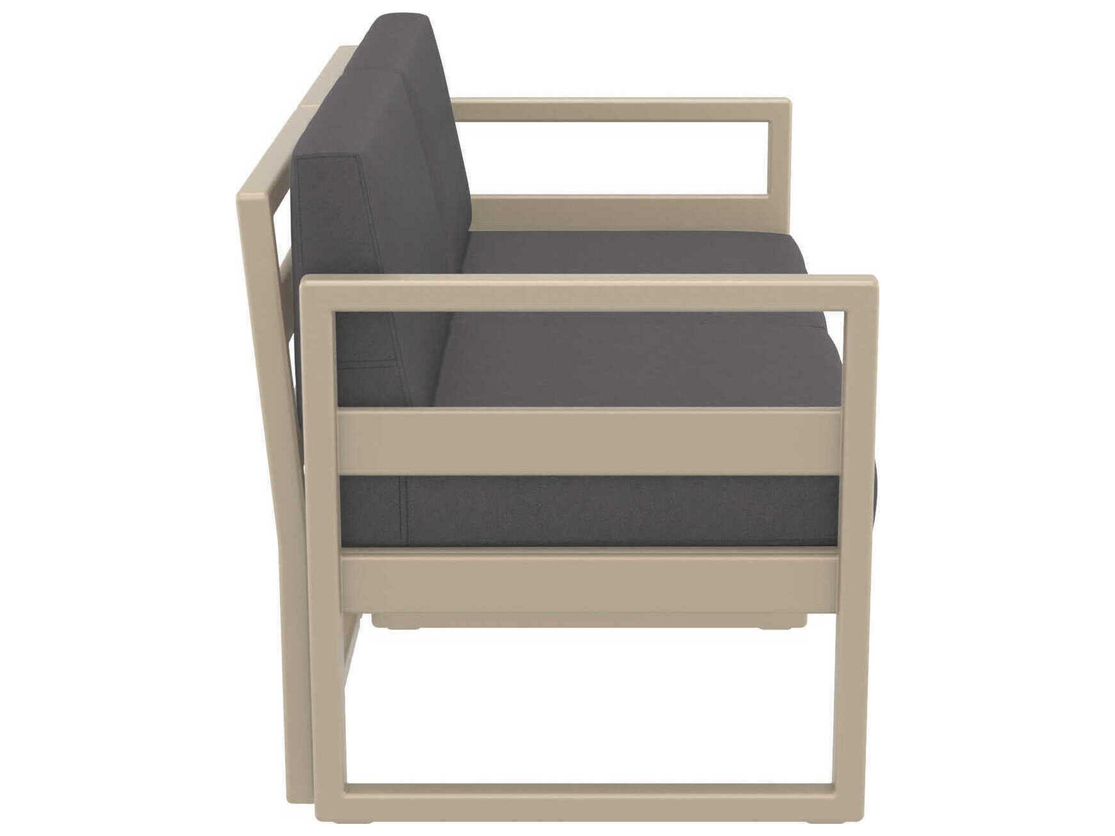 Compamia Mykonos Taupe Resin Cushion Loveseat