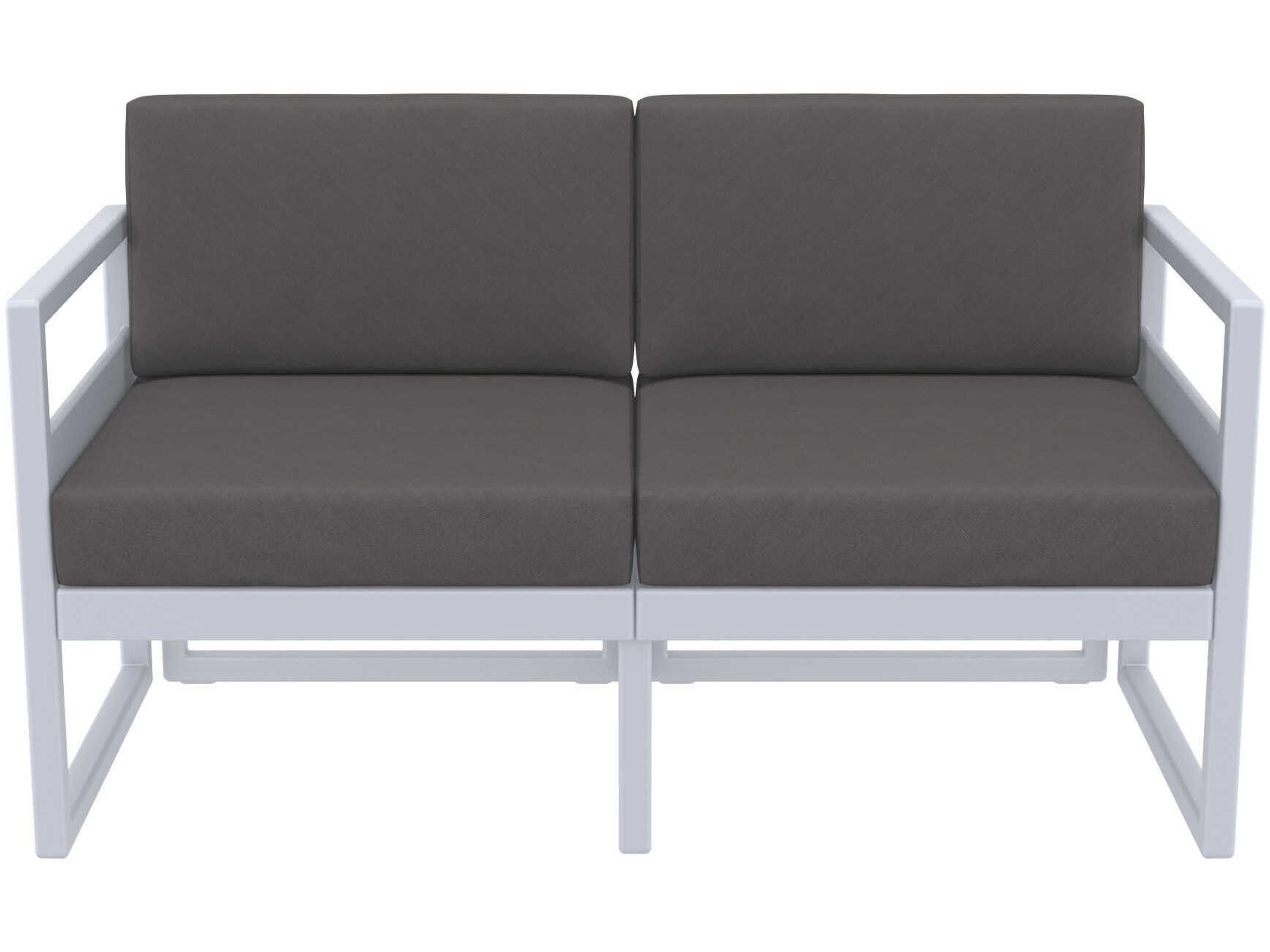 Compamia Mykonos Silver Resin Cushion Loveseat