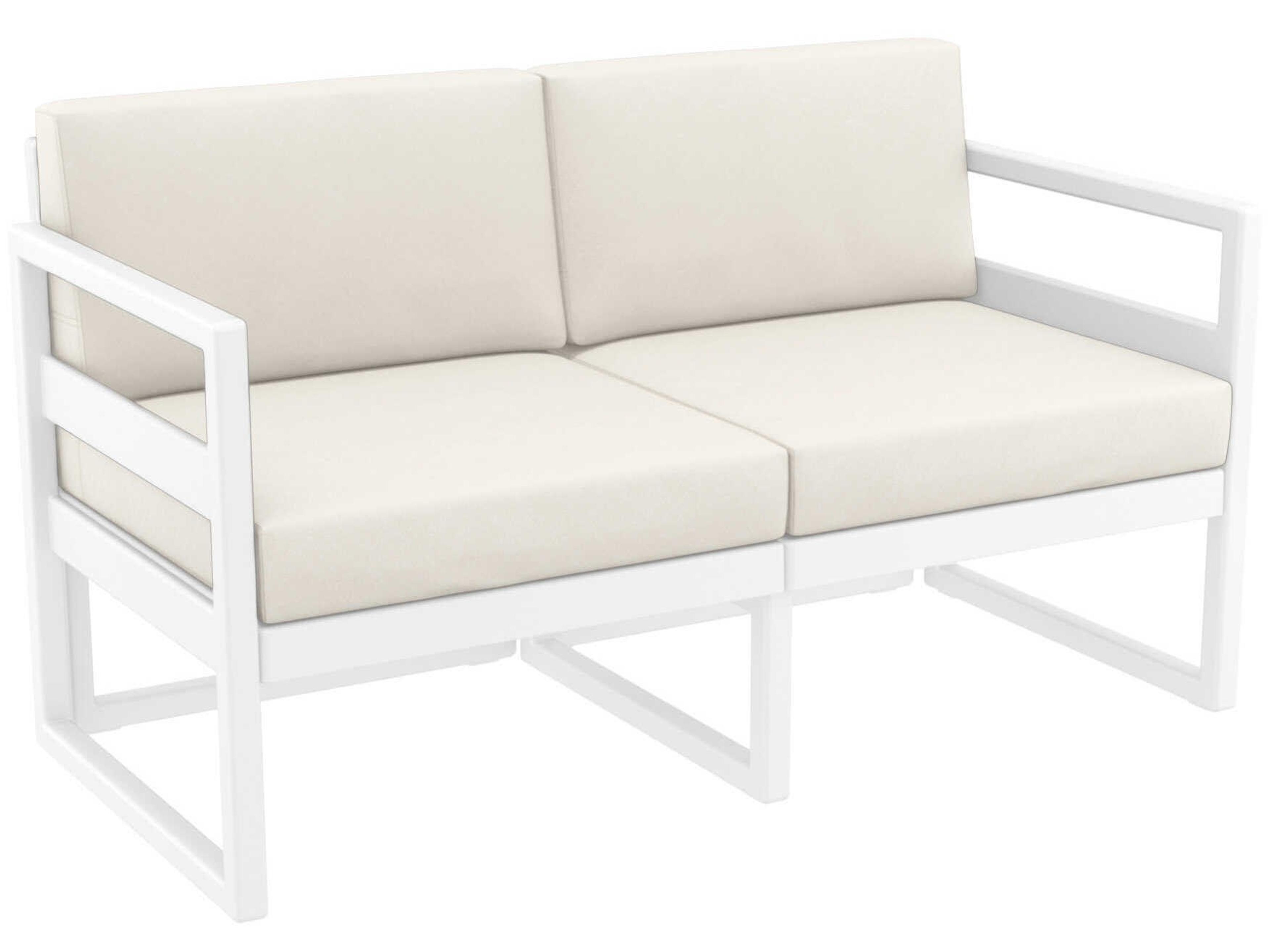 Compamia Mykonos White Resin Cushion Loveseat