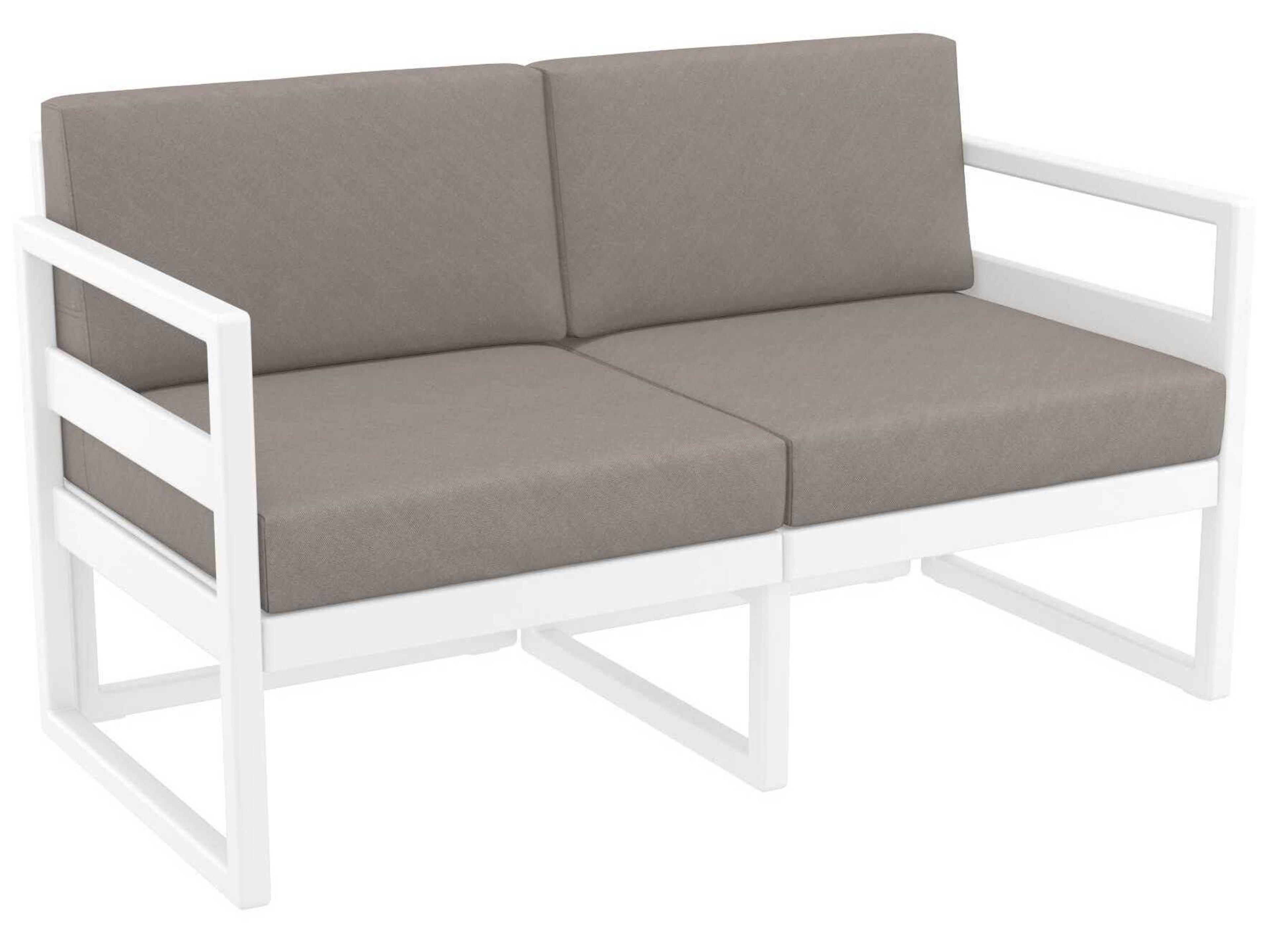 Compamia Mykonos White Resin Cushion Loveseat