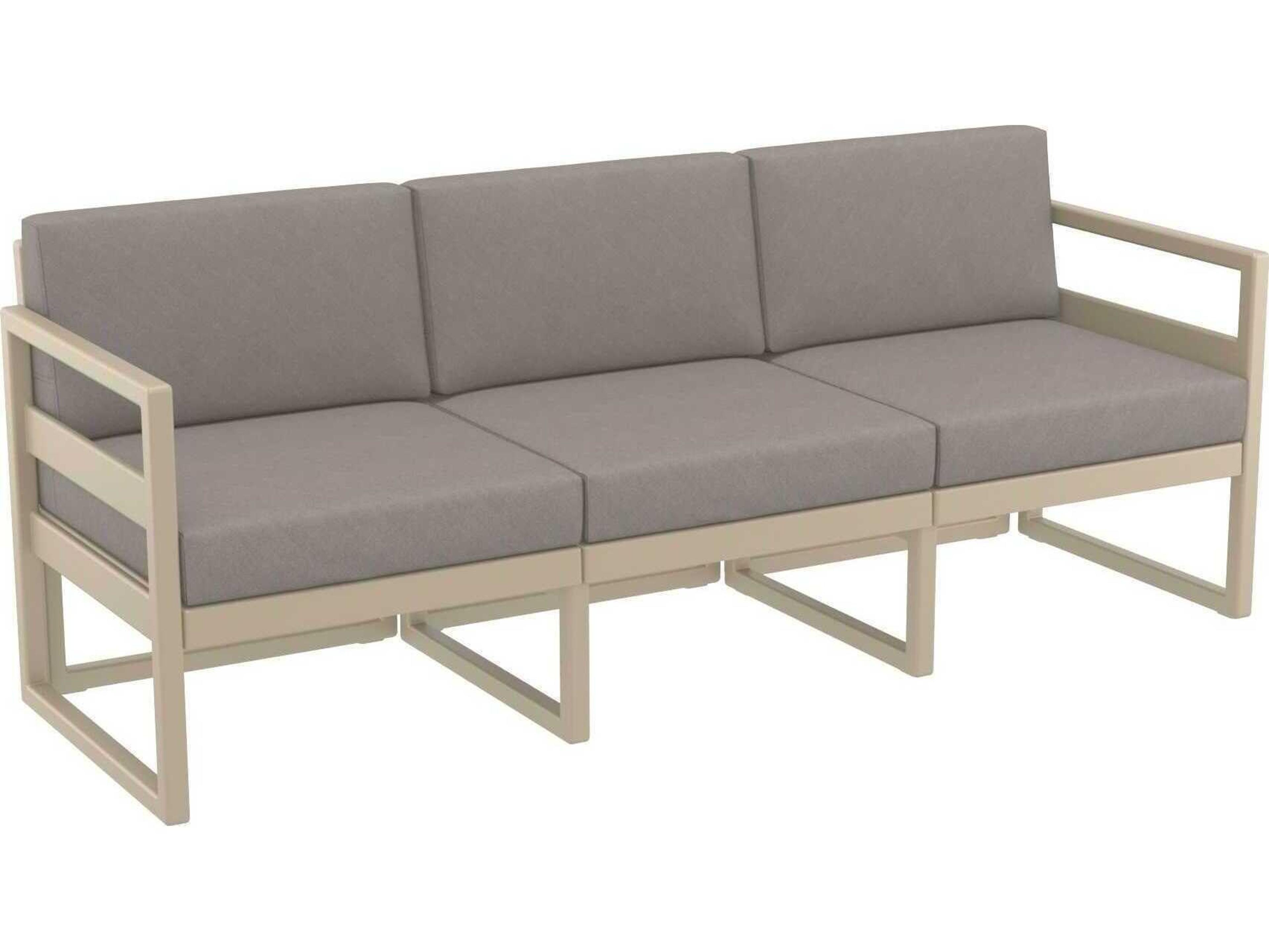 Compamia Mykonos Taupe Resin Cushion Sofa