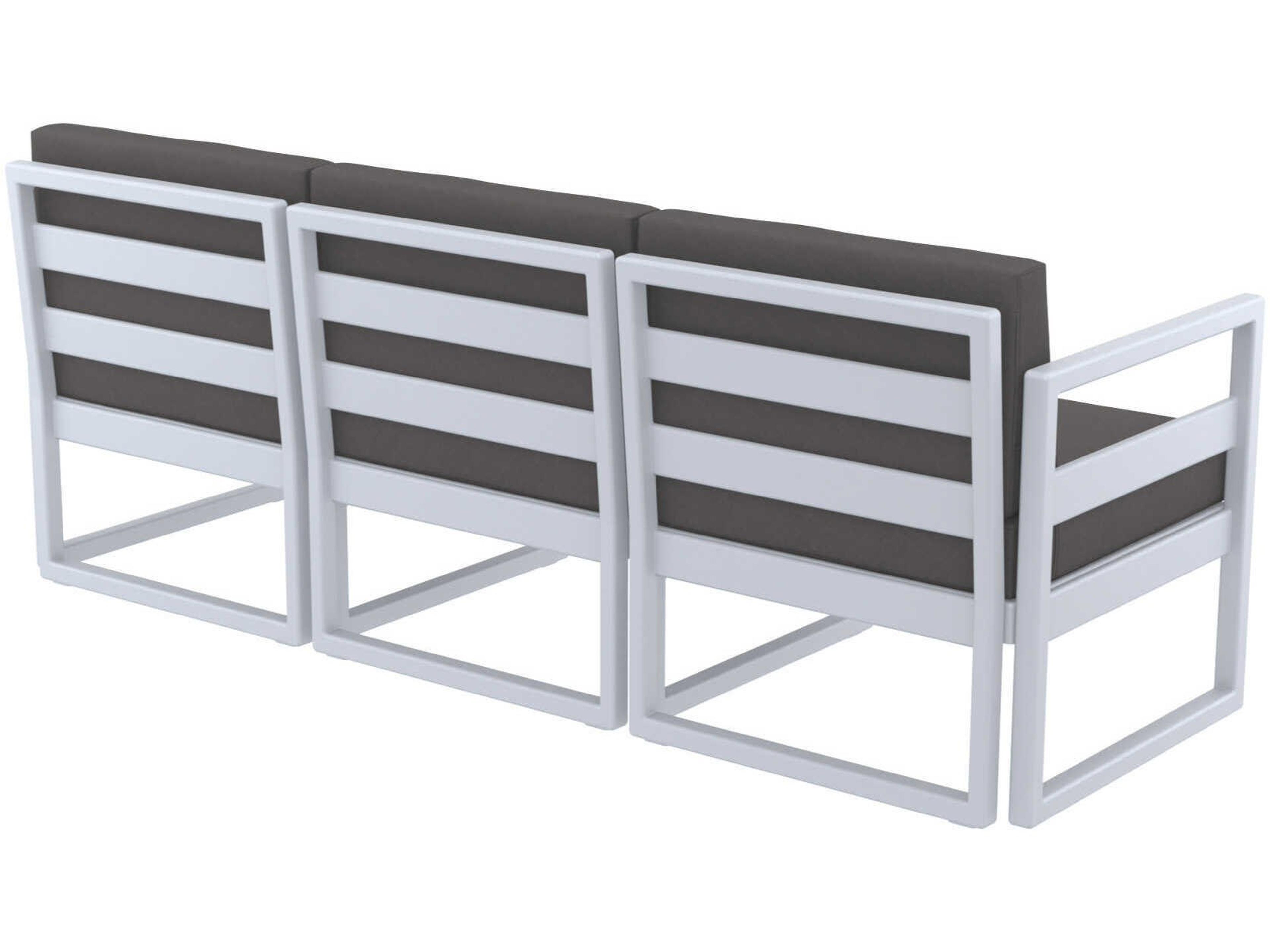 Compamia Mykonos Silver Resin Cushion Sofa