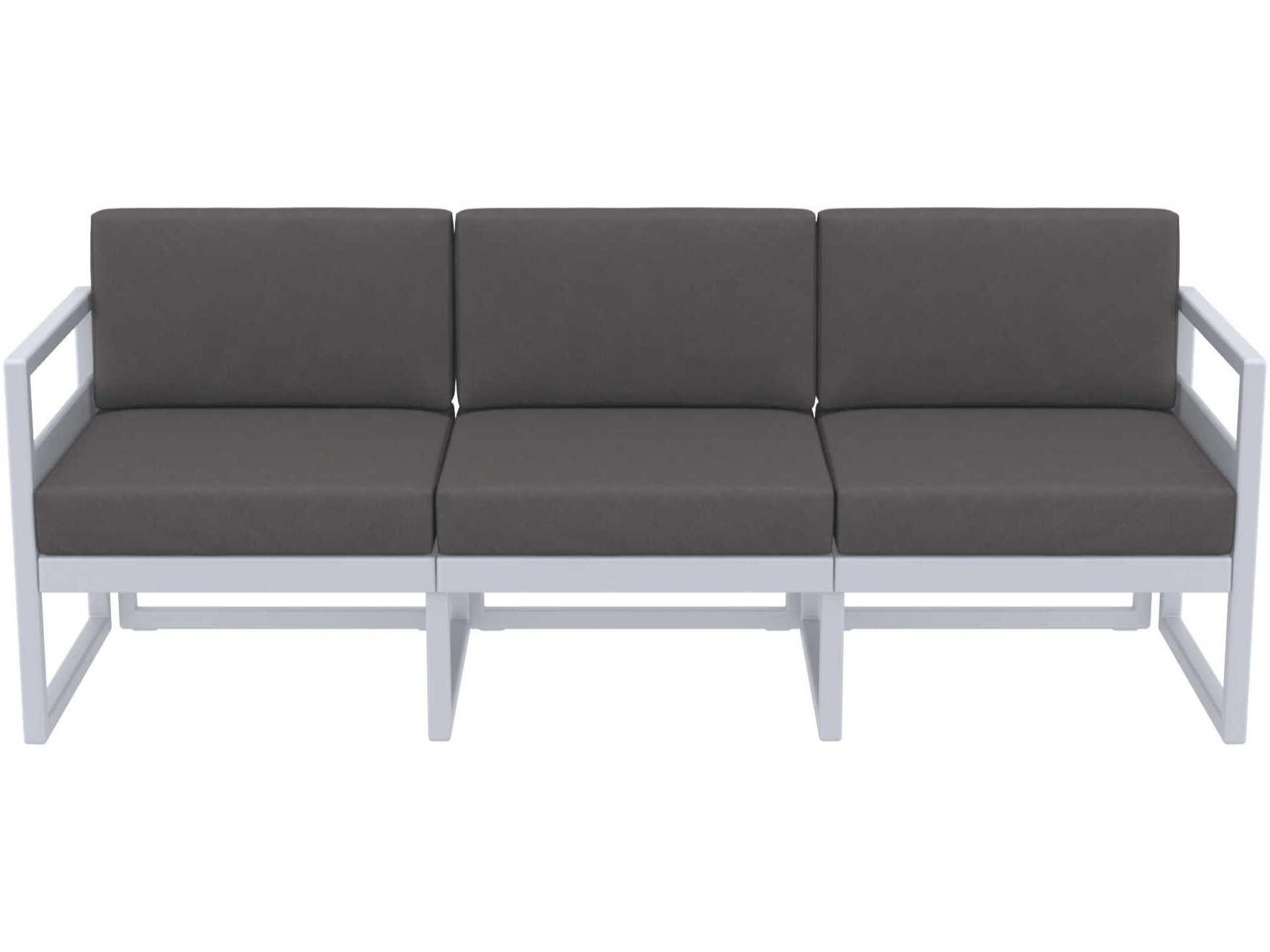 Compamia Mykonos Silver Resin Cushion Sofa