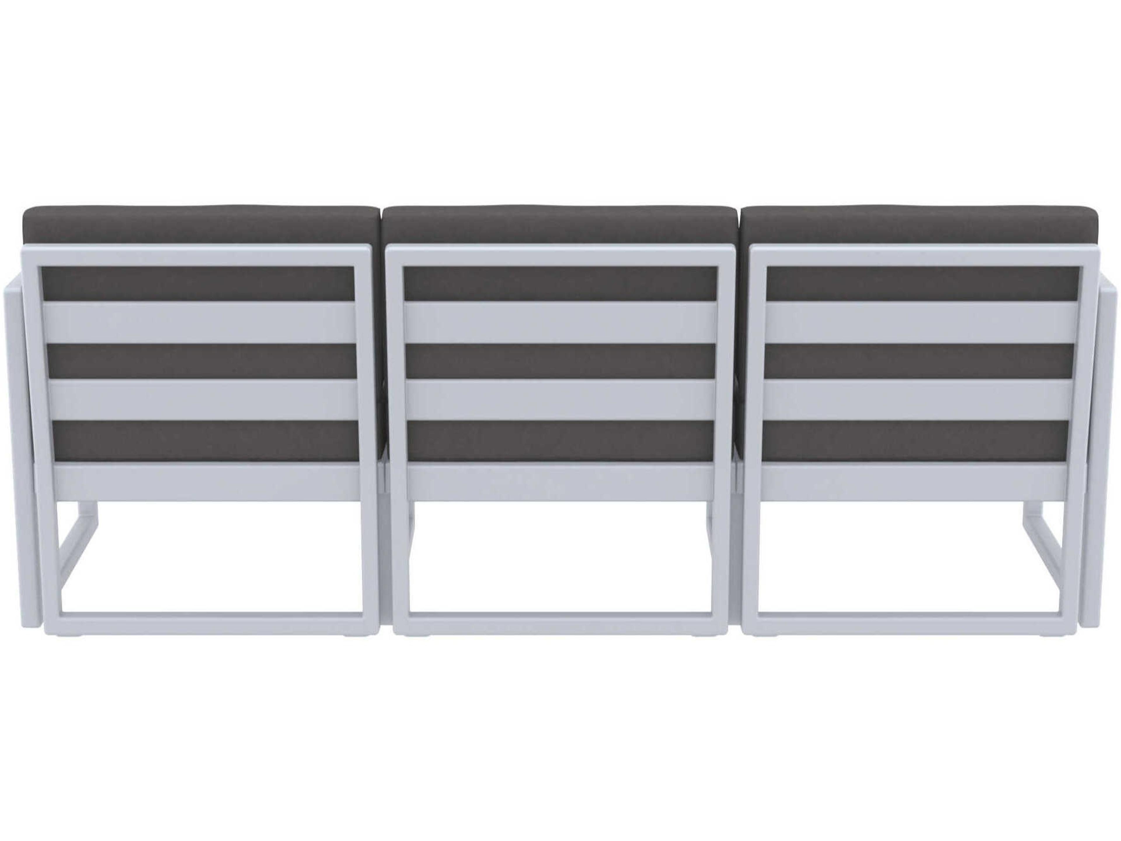 Compamia Mykonos Silver Resin Cushion Sofa