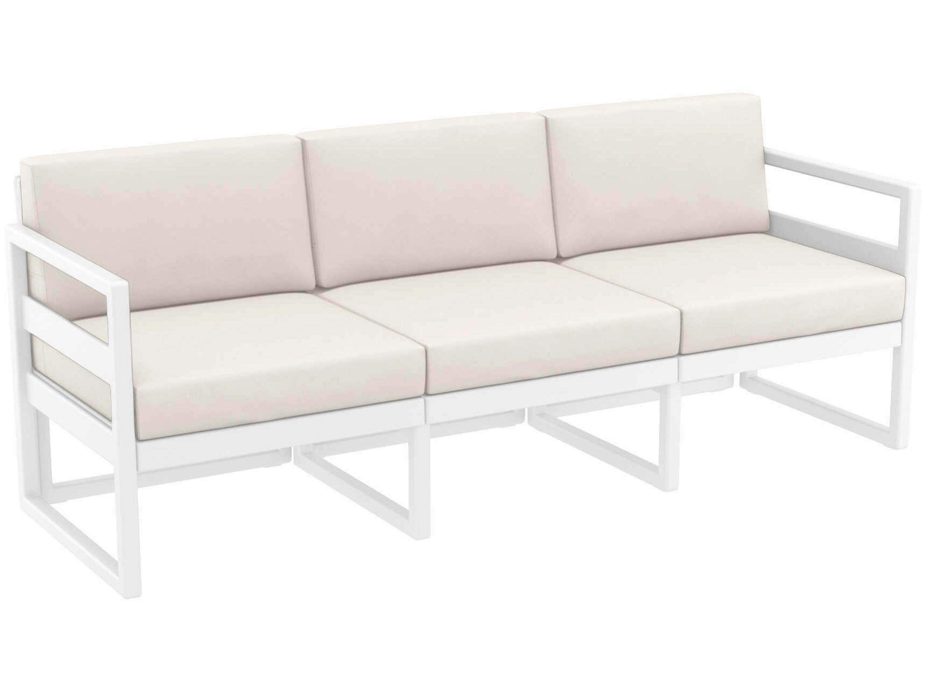 Compamia Mykonos White Resin Cushion Sofa