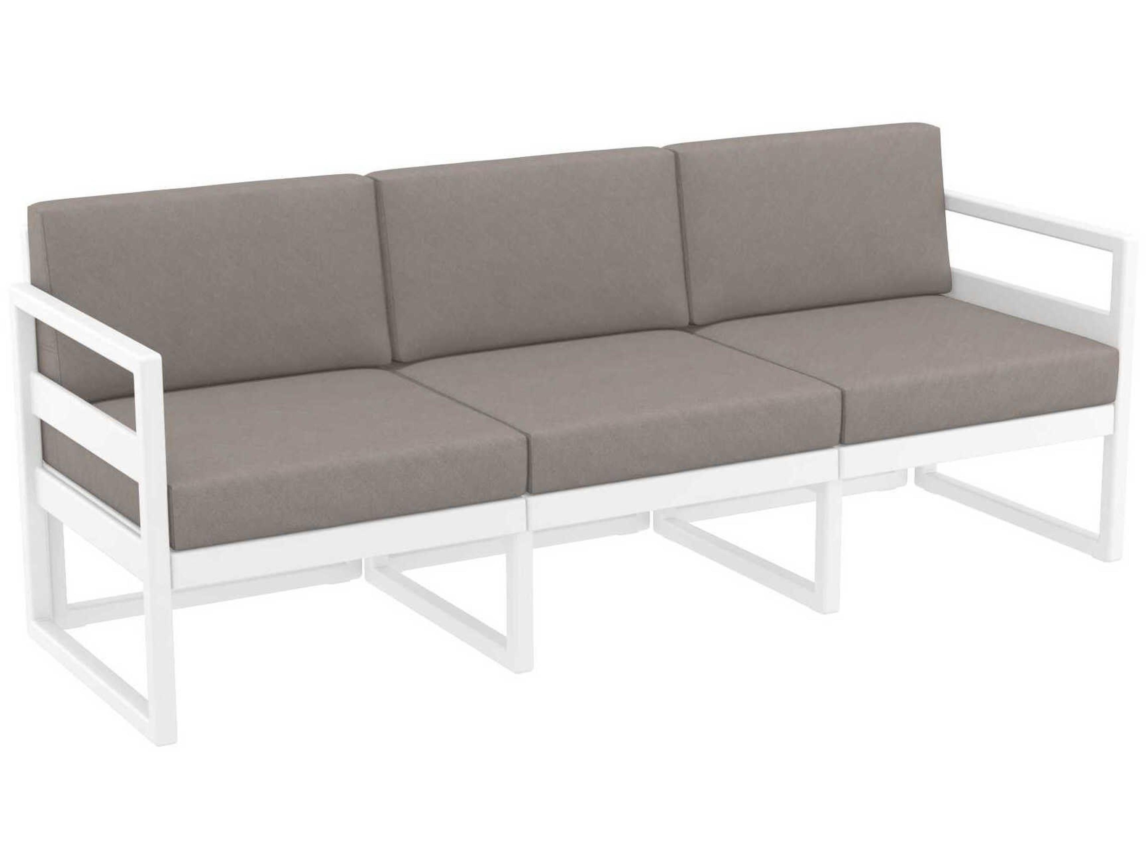 Compamia Mykonos White Resin Cushion Sofa