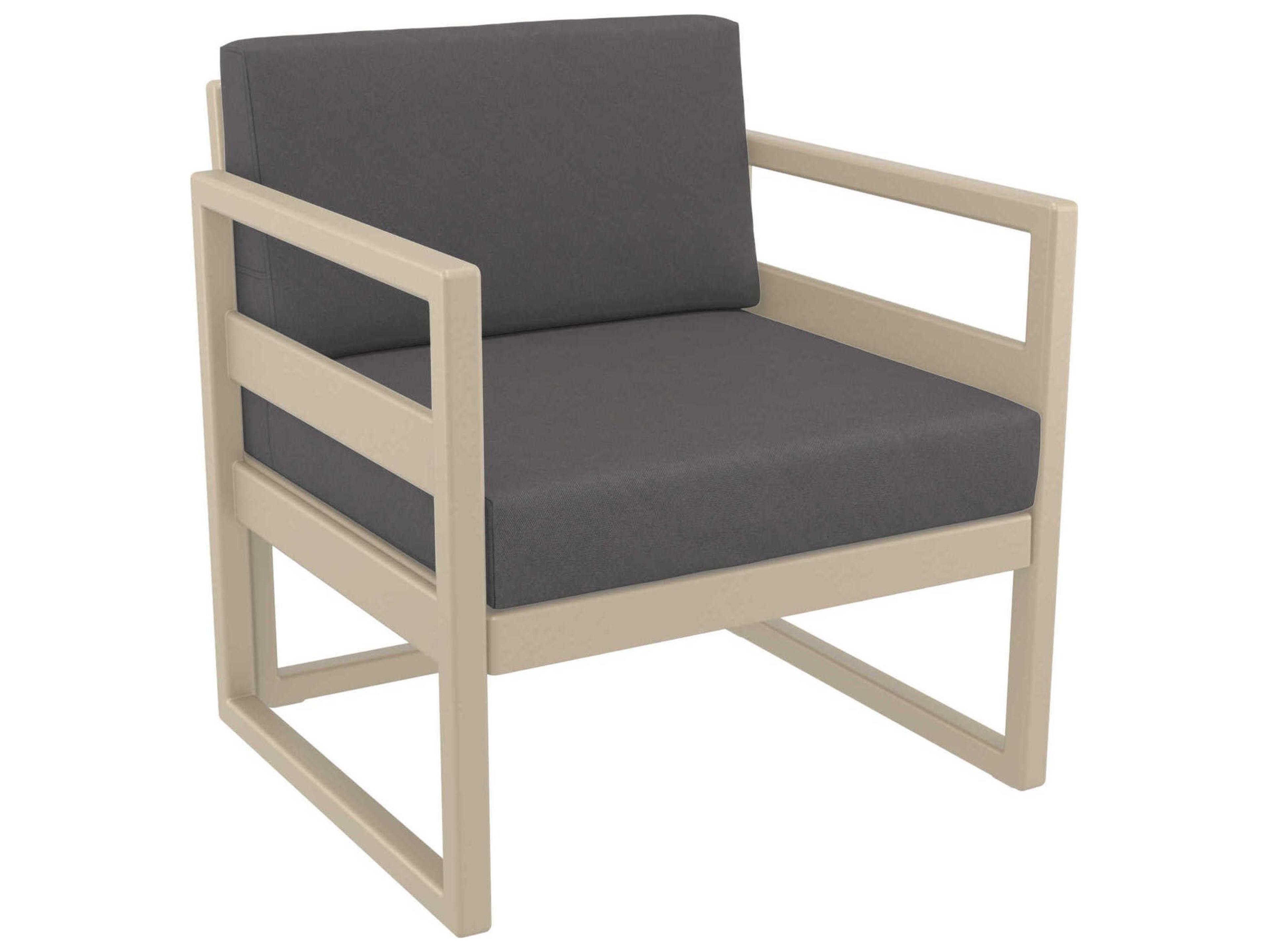 Mykonos Taupe Resin Cushion Lounge Chair