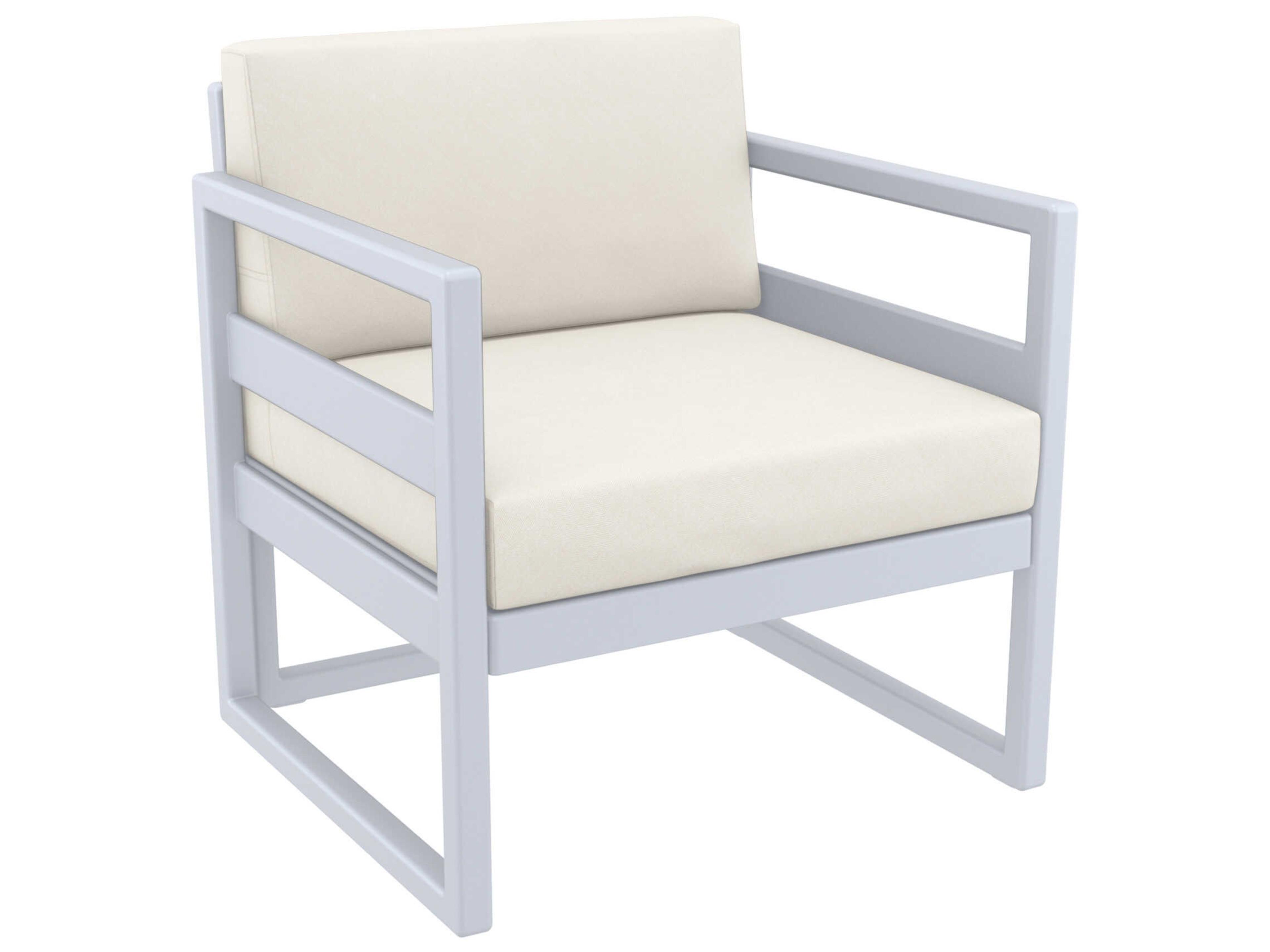 Compamia Mykonos Silver Resin Cushion Lounge Set