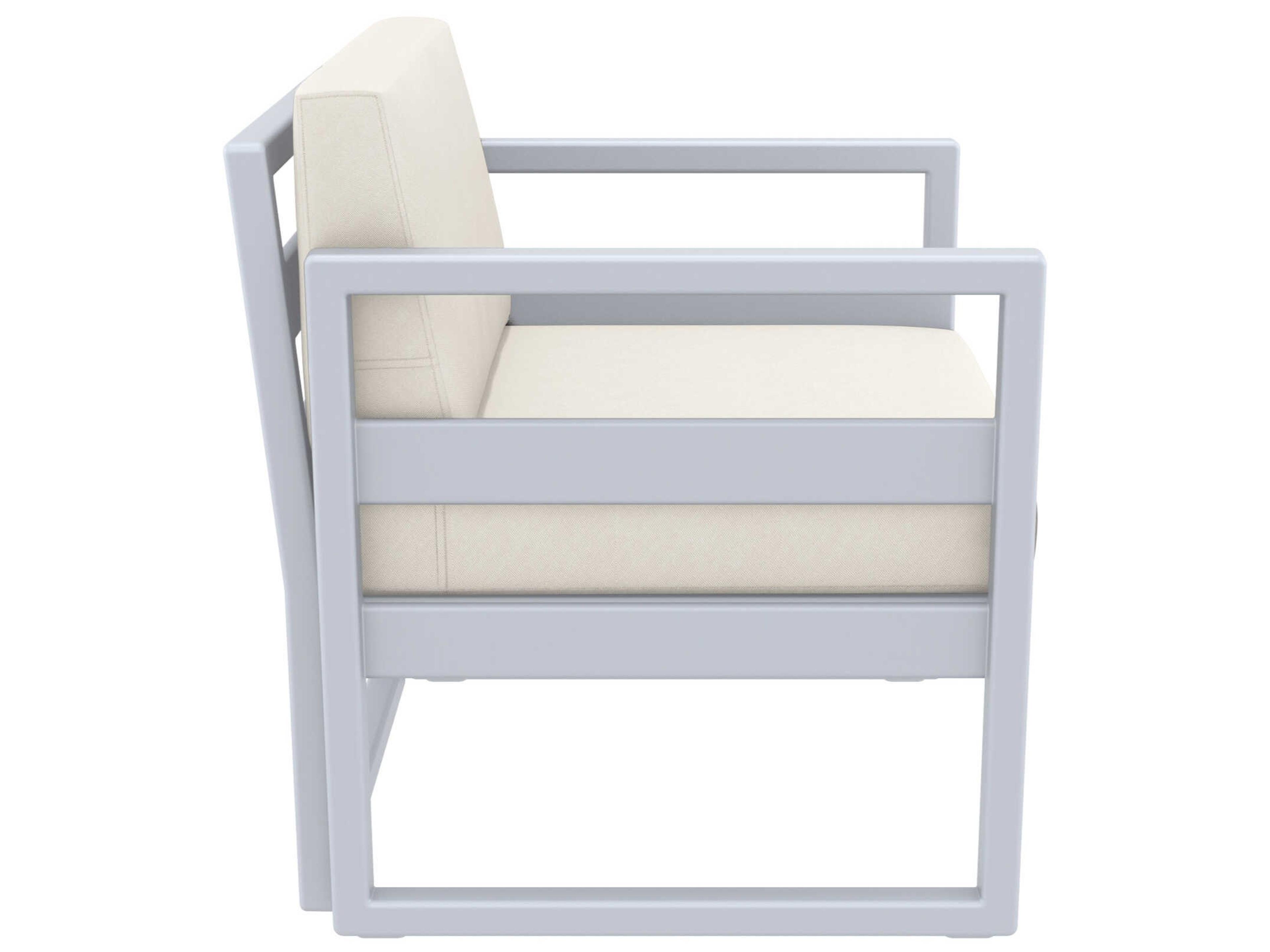 Compamia Mykonos Silver Resin Cushion Lounge Set