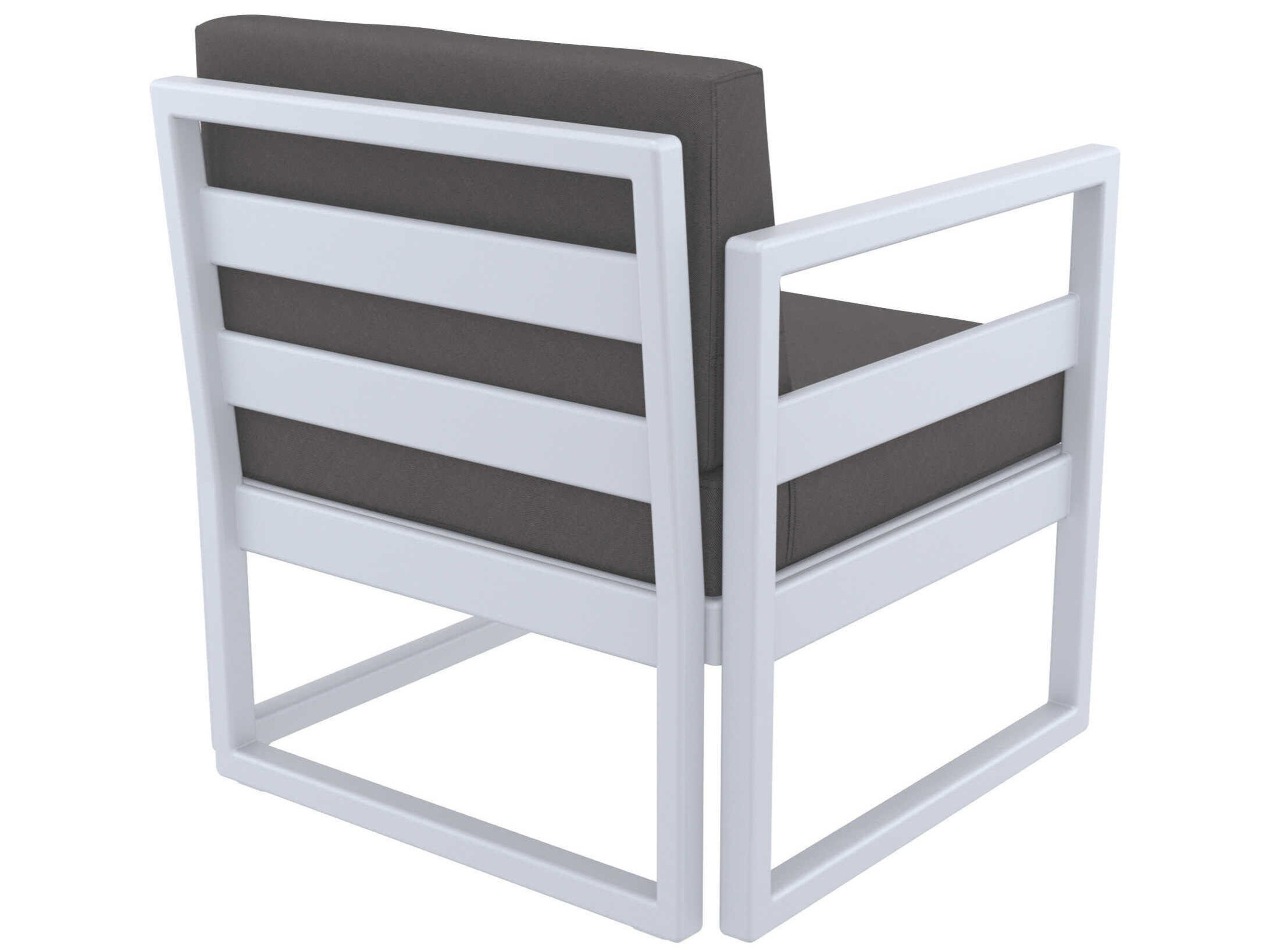 Compamia Mykonos Silver Resin Cushion Lounge Chair