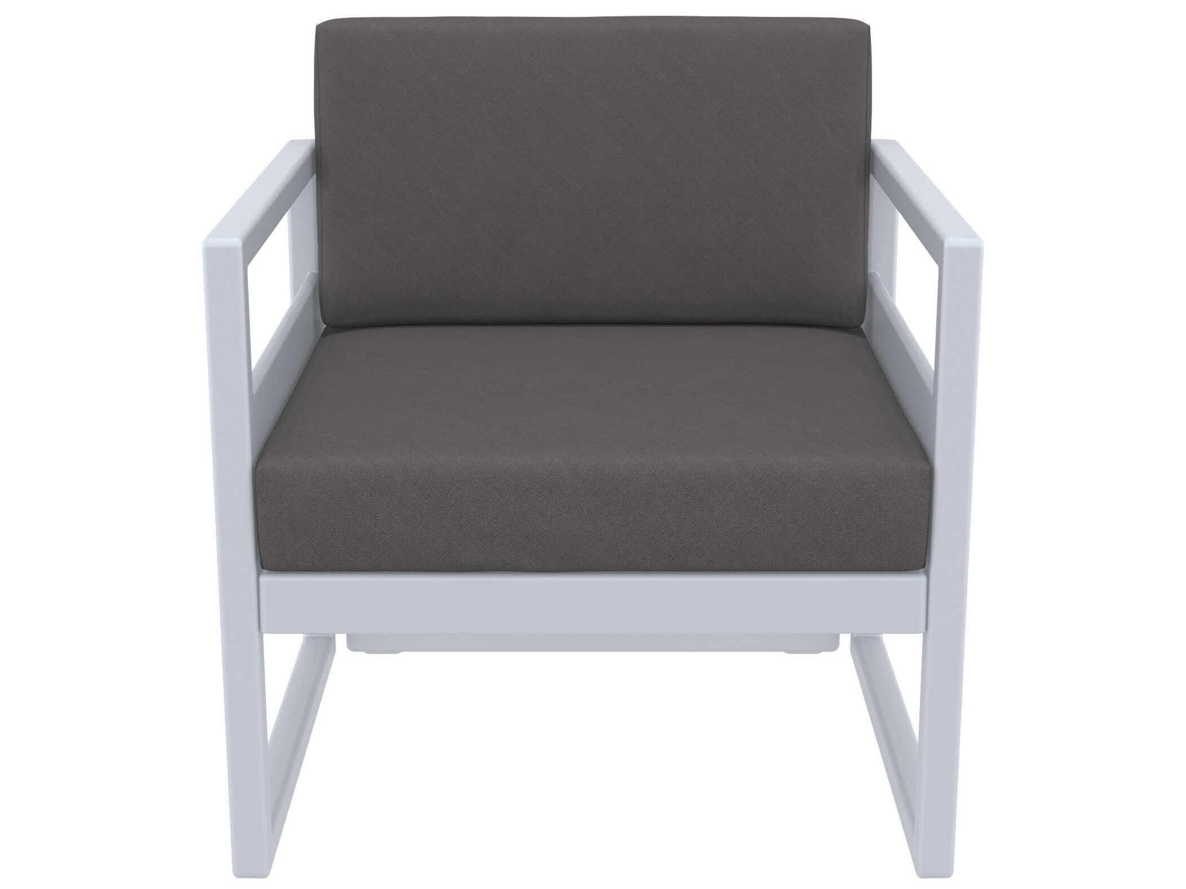 Compamia Mykonos Silver Resin Cushion Lounge Chair