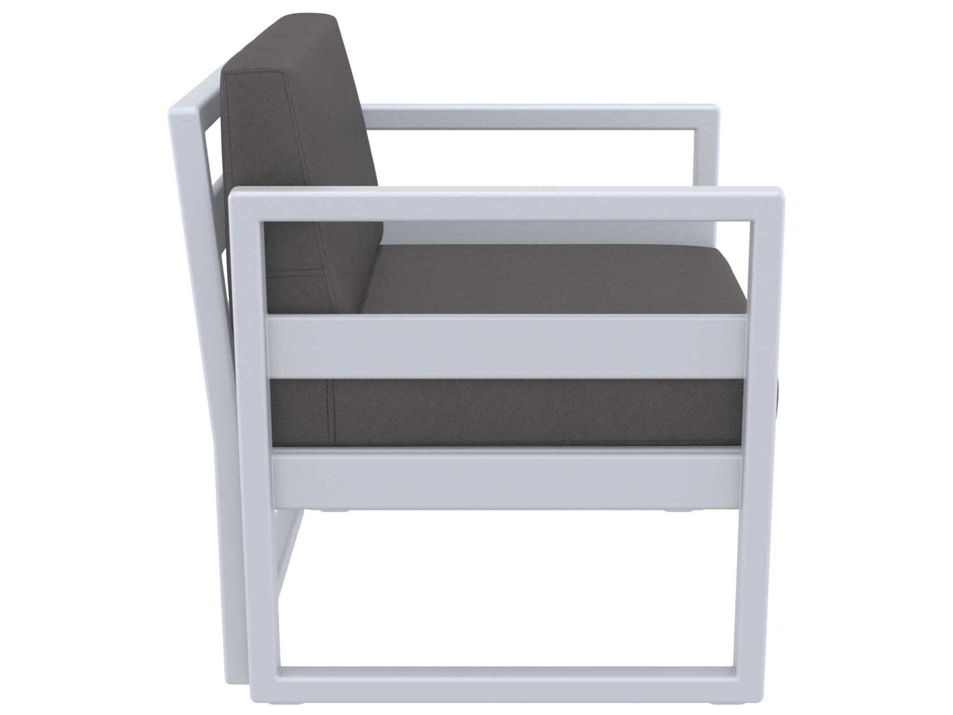 Compamia Mykonos Silver Resin Cushion Lounge Chair