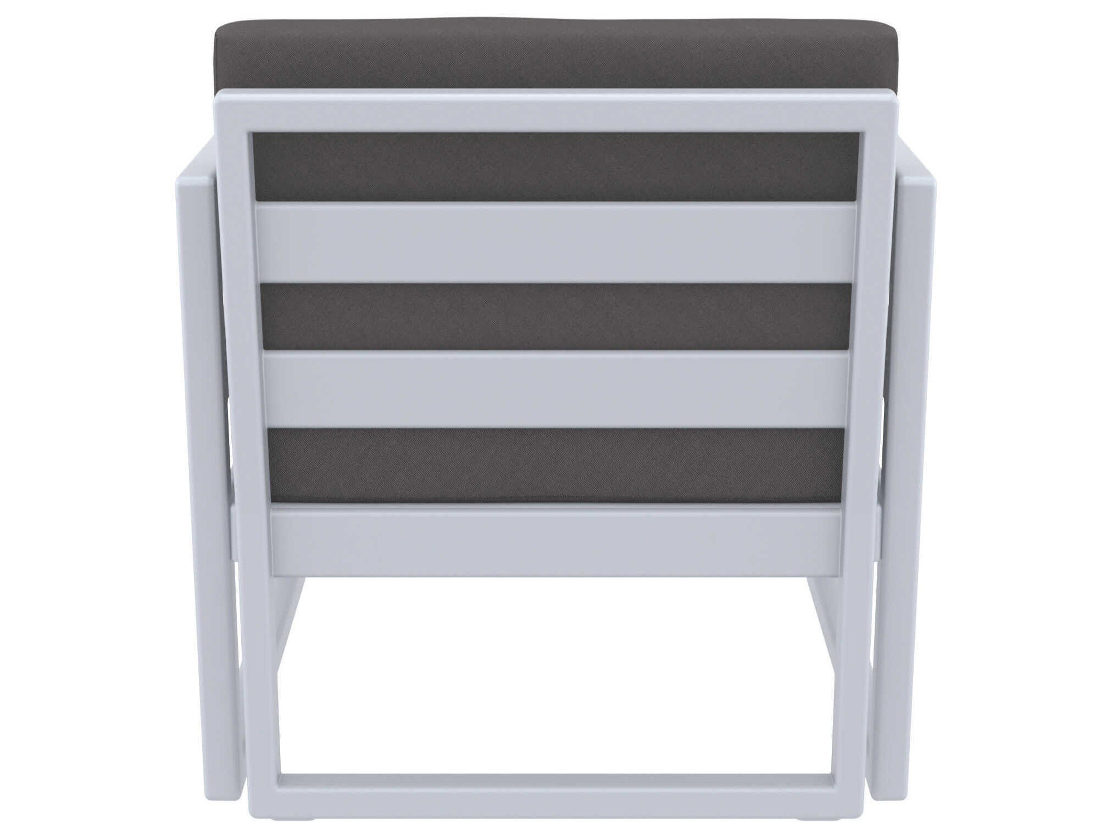 Compamia Mykonos Silver Resin Cushion Lounge Chair