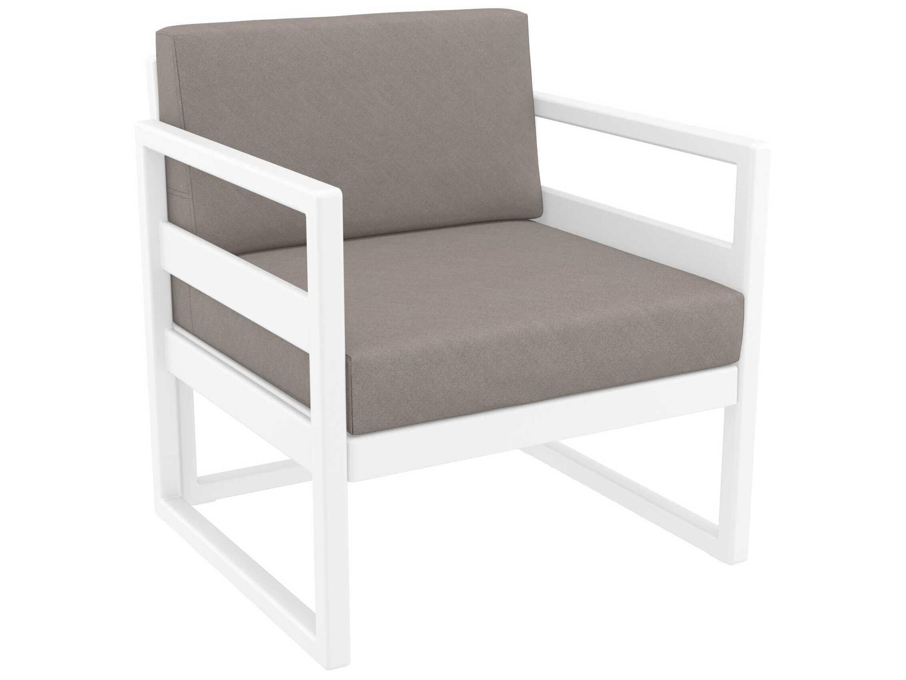 Compamia Mykonos White Resin Cushion Lounge Chair