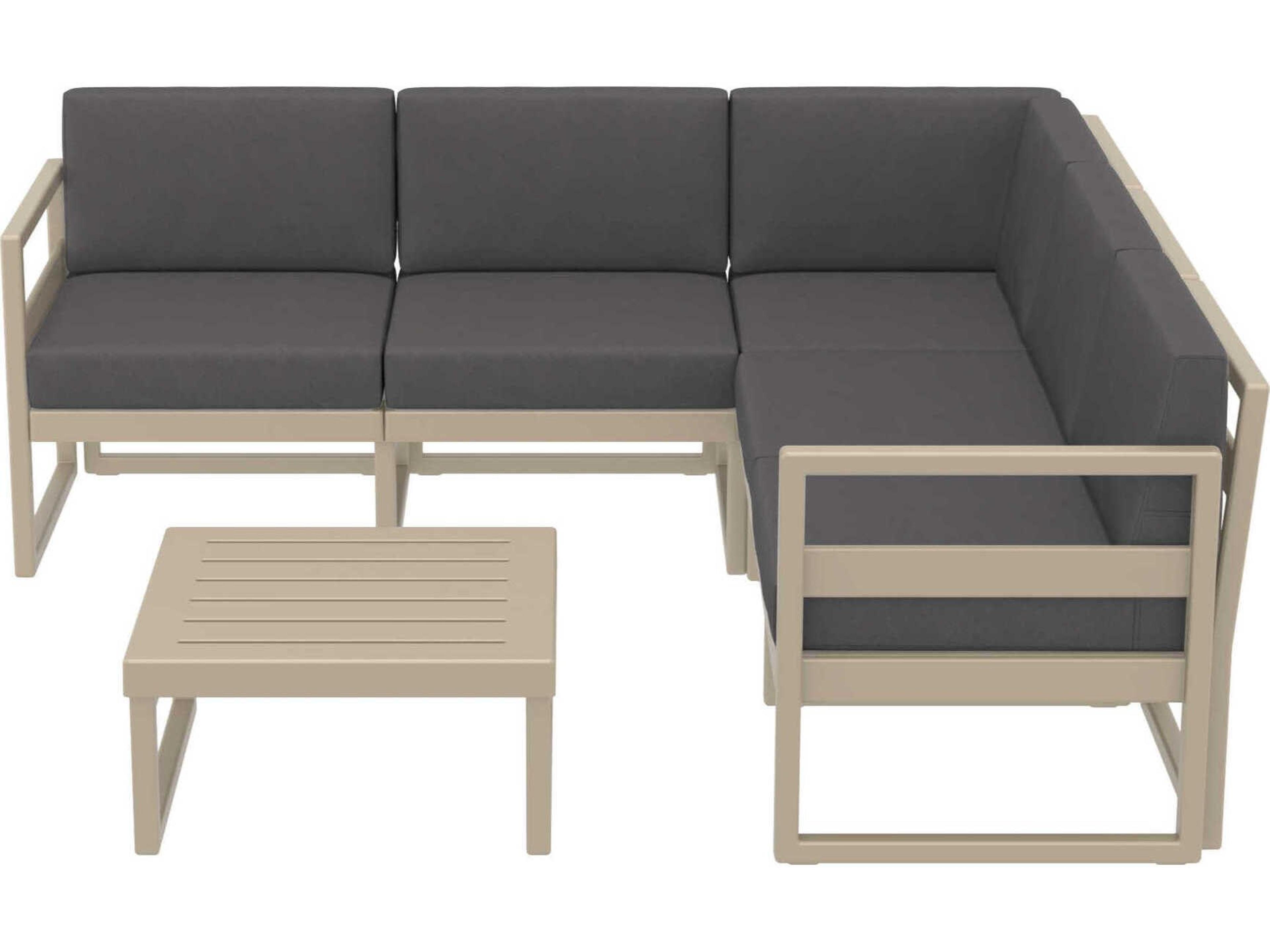 Compamia Mykonos Taupe Resin Cushion Lounge Set