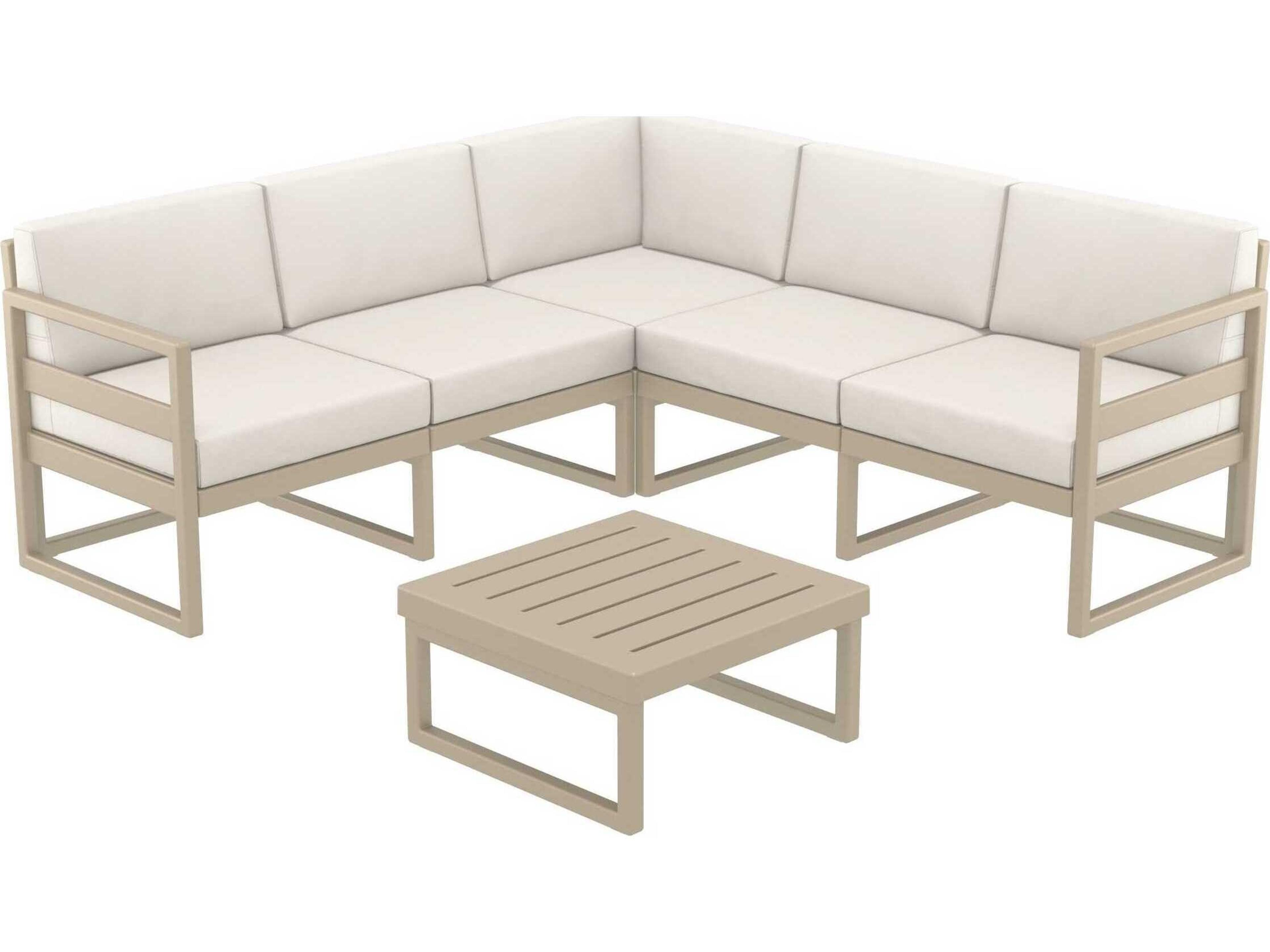 Compamia Mykonos Taupe Resin Cushion Lounge Set