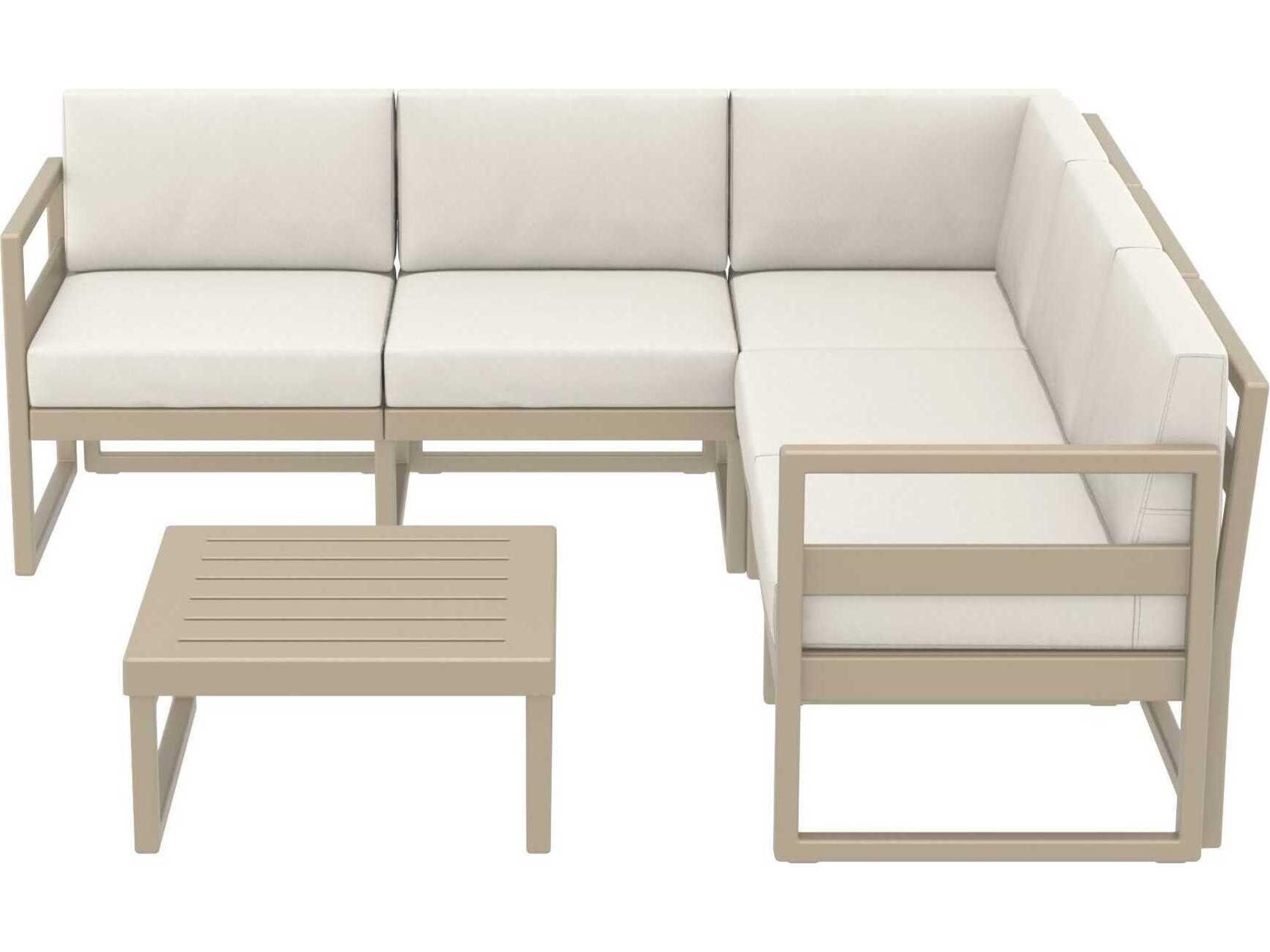 Compamia Mykonos Taupe Resin Cushion Lounge Set