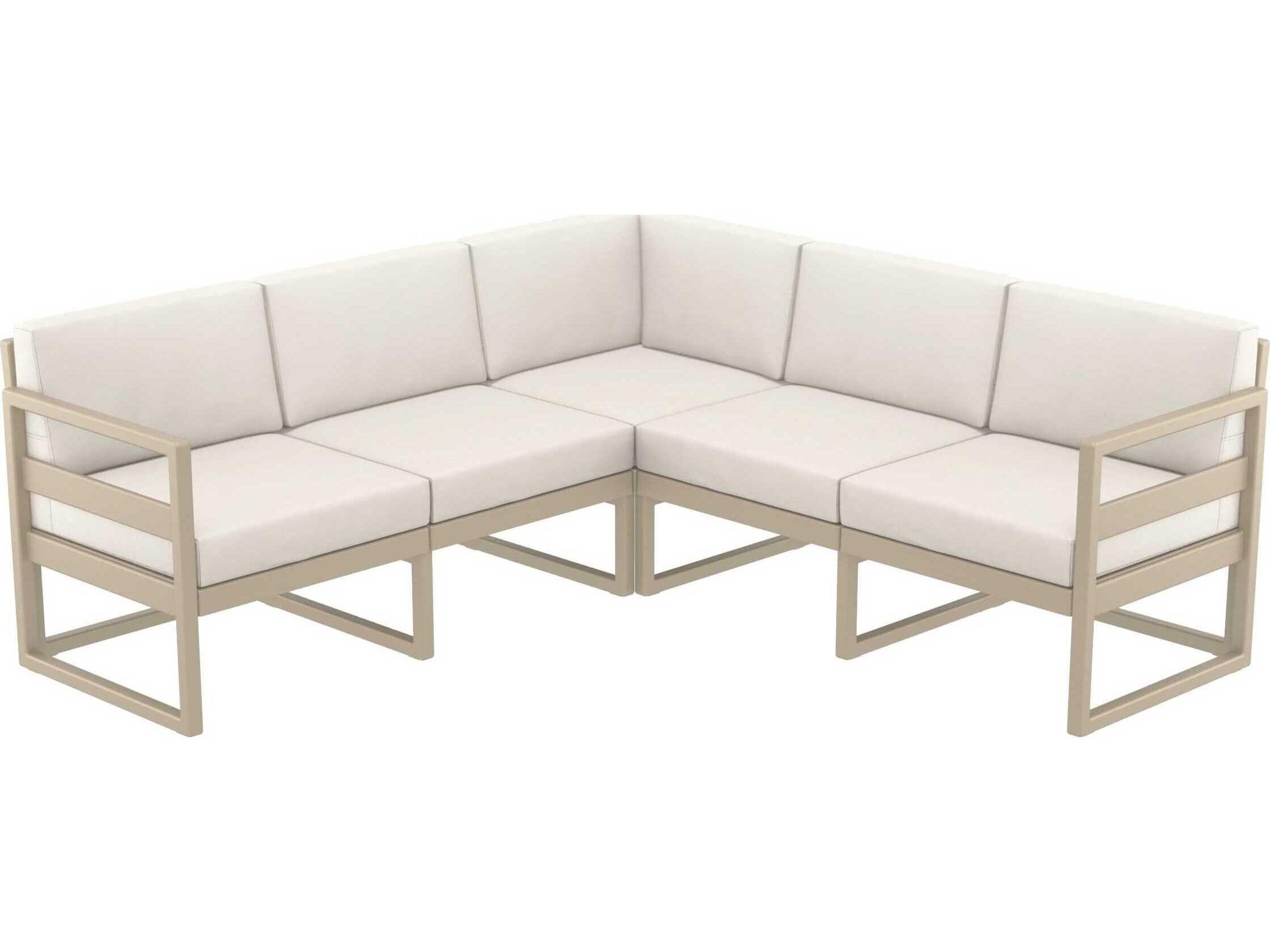 Compamia Mykonos Taupe Resin Cushion Lounge Set