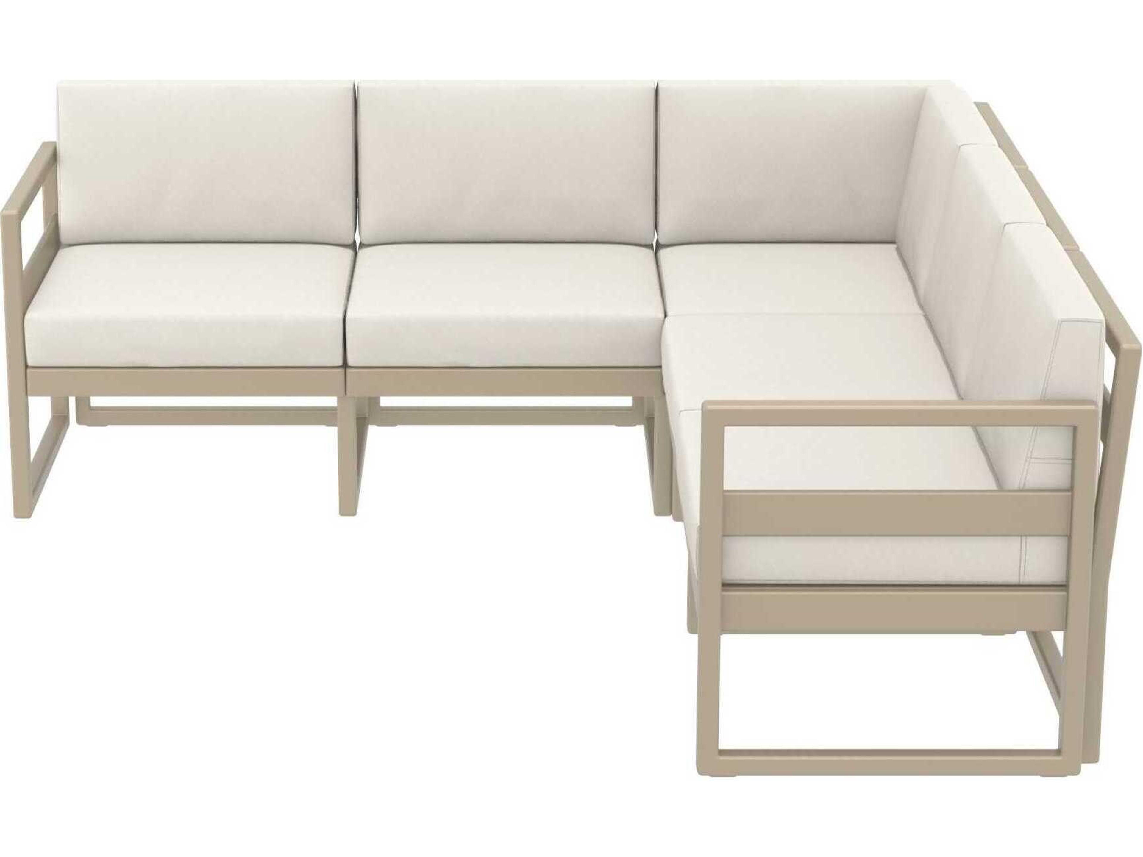 Compamia Mykonos Taupe Resin Cushion Lounge Set