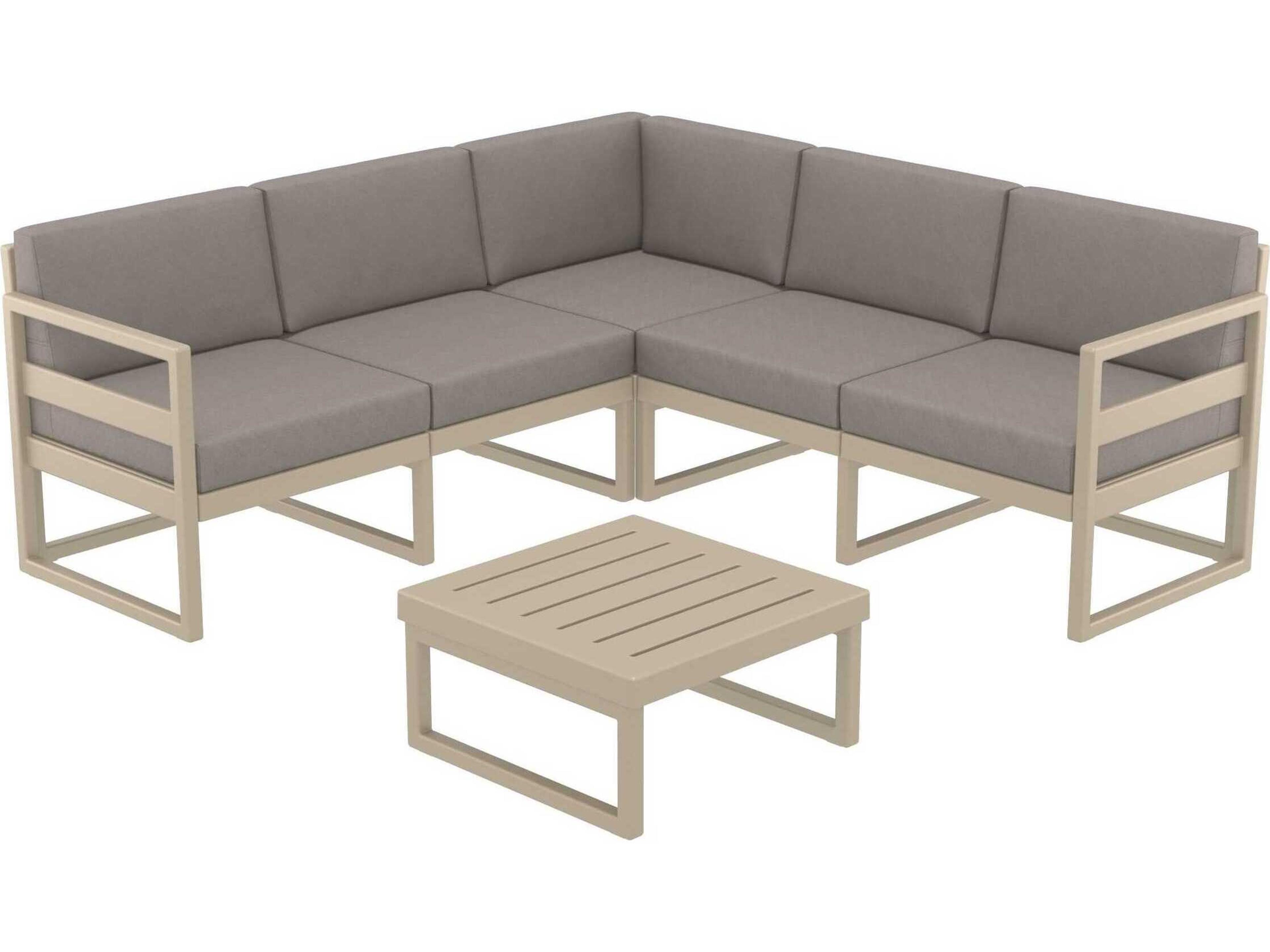 Compamia Mykonos Taupe Resin Cushion Lounge Set
