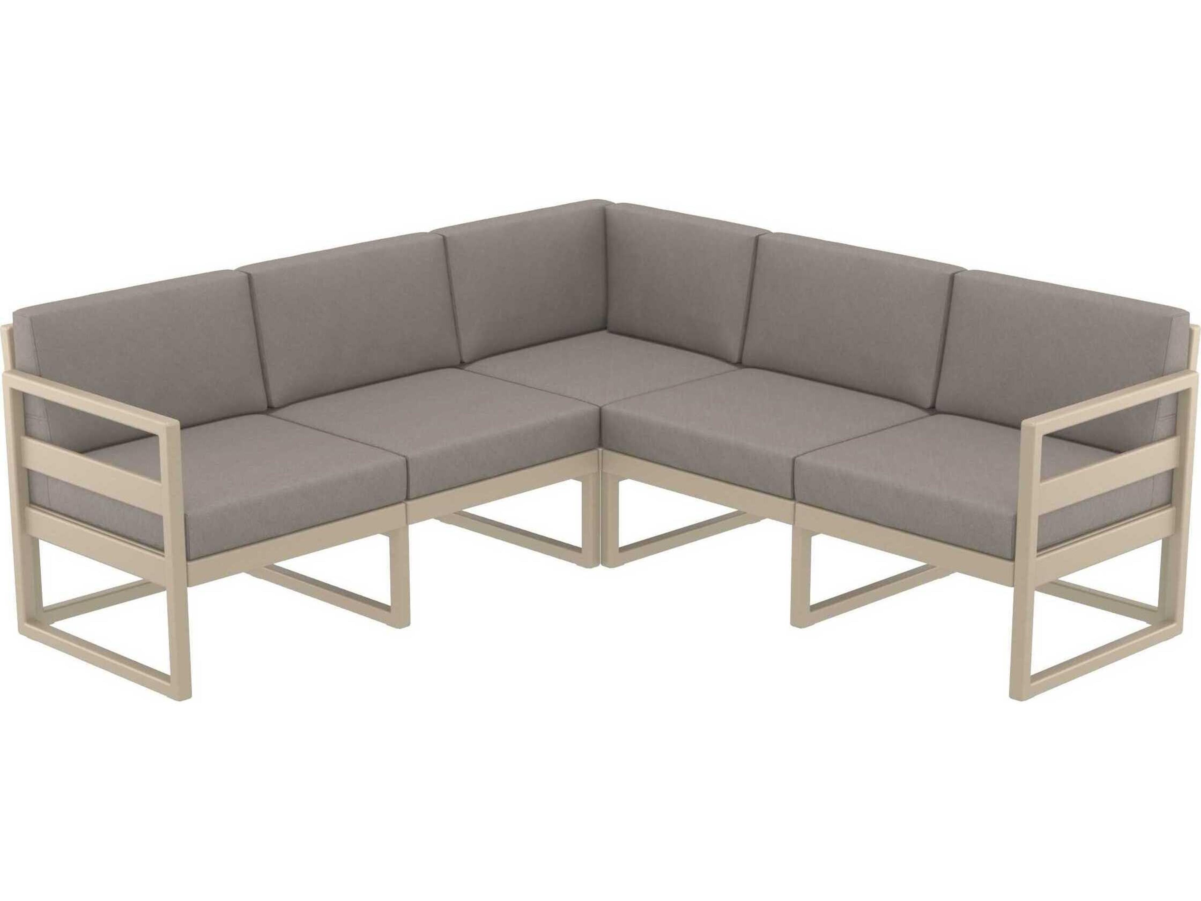 Compamia Mykonos Taupe Resin Cushion Lounge Set