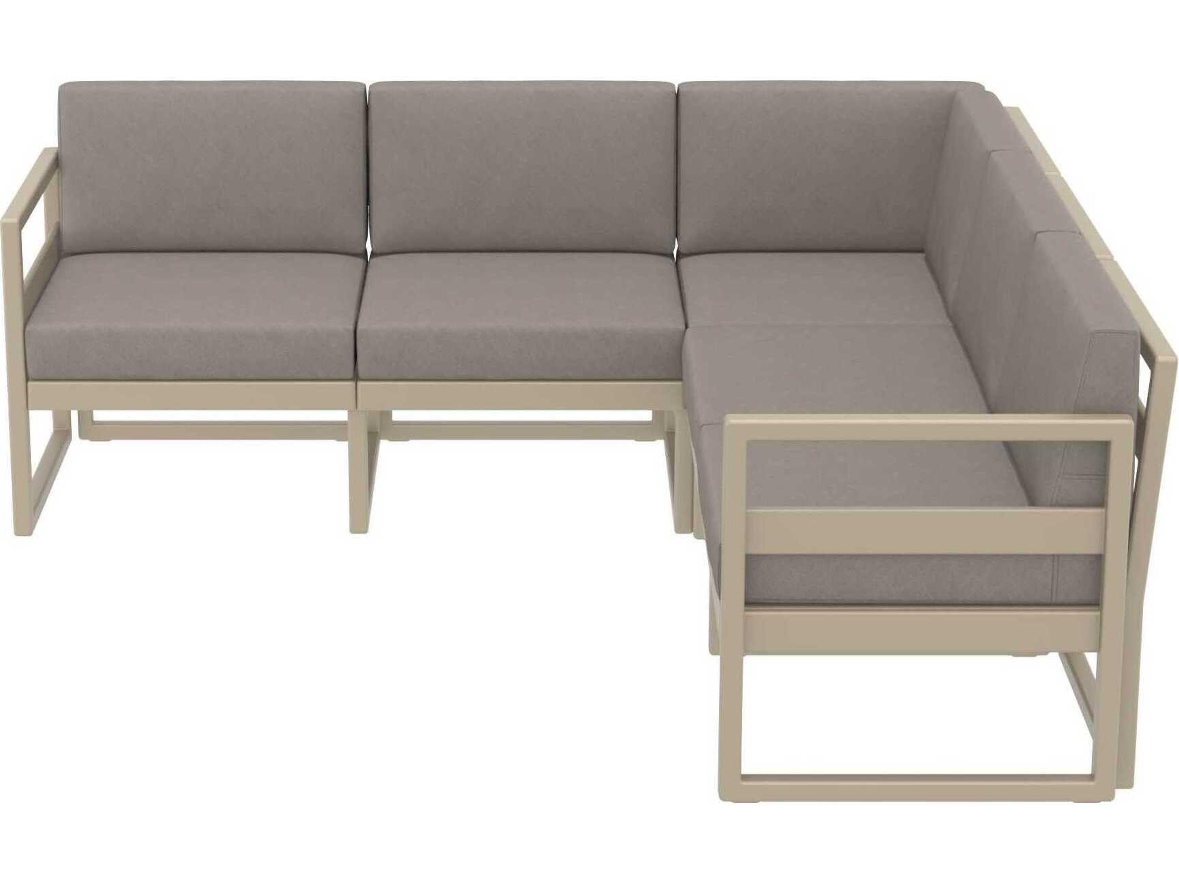 Compamia Mykonos Taupe Resin Cushion Lounge Set